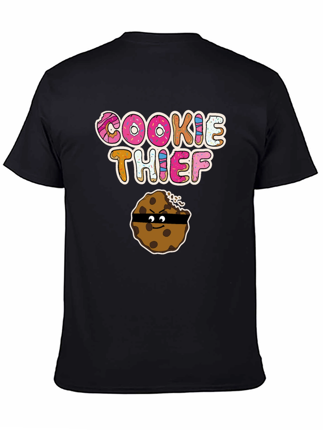 Cookie Thief Graphic Tee - Funny Cartoon Cookie Shirt