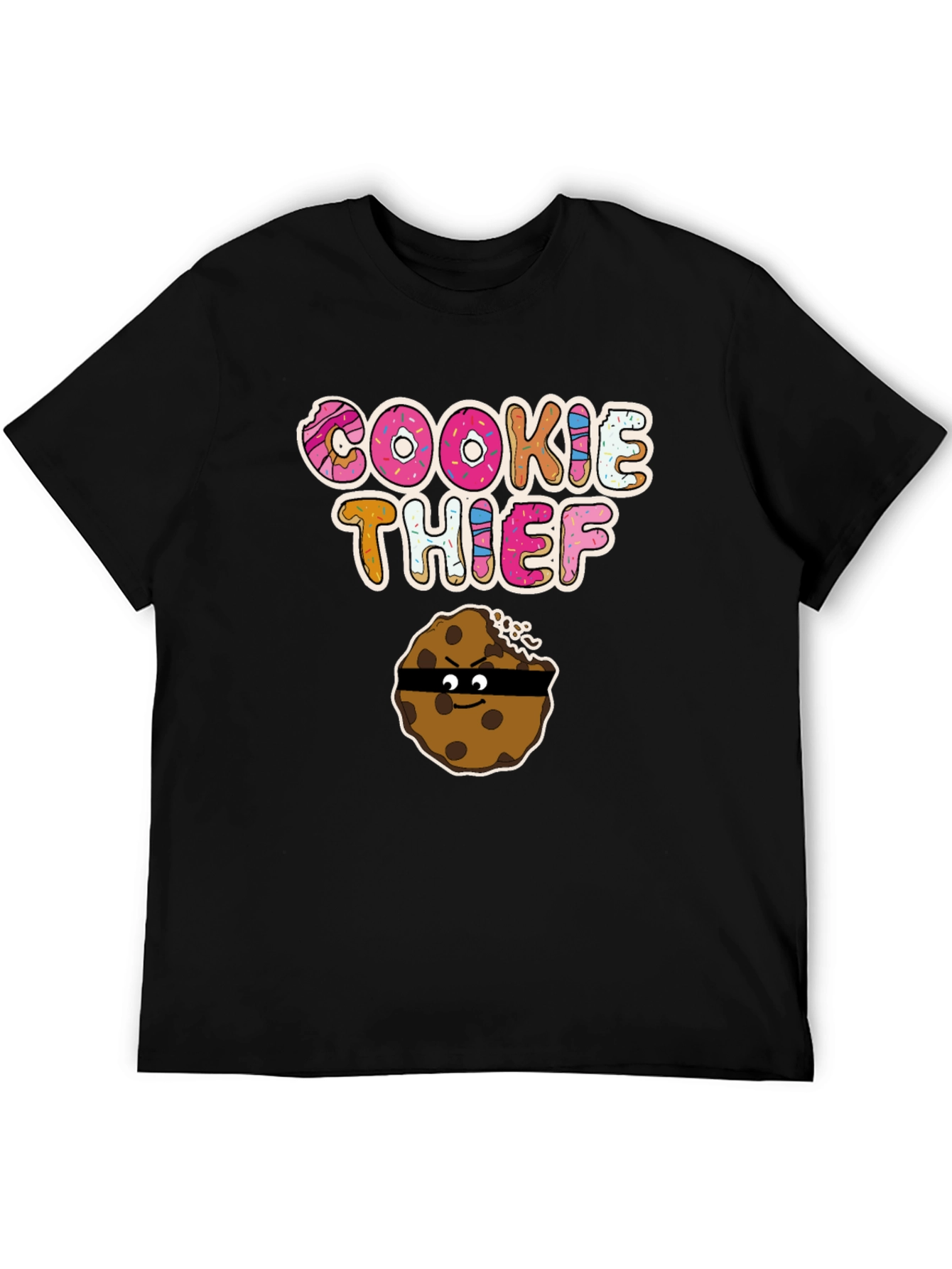 Cookie Thief Graphic Tee - Funny Cartoon Cookie Shirt