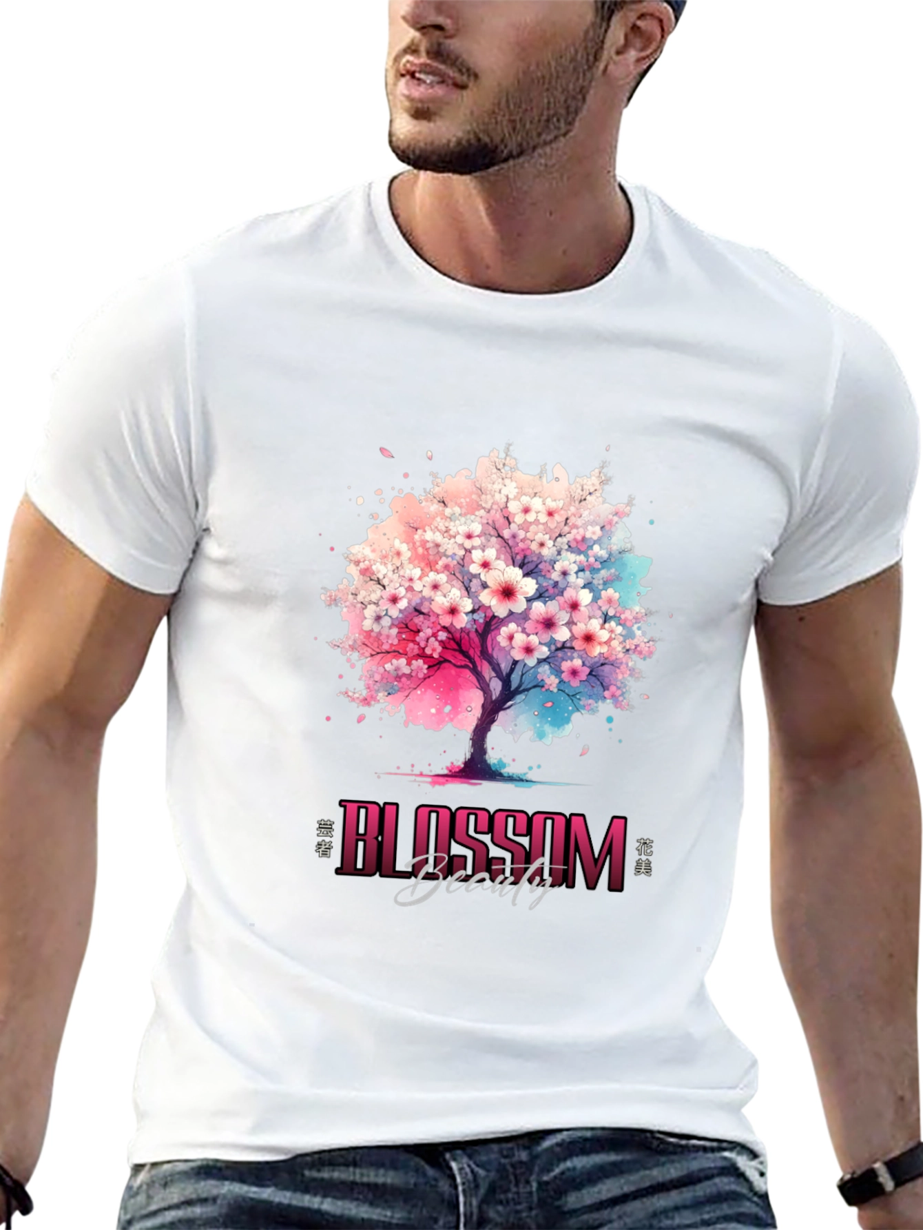 Blossom Beauty Graphic Tee - Artistic Design