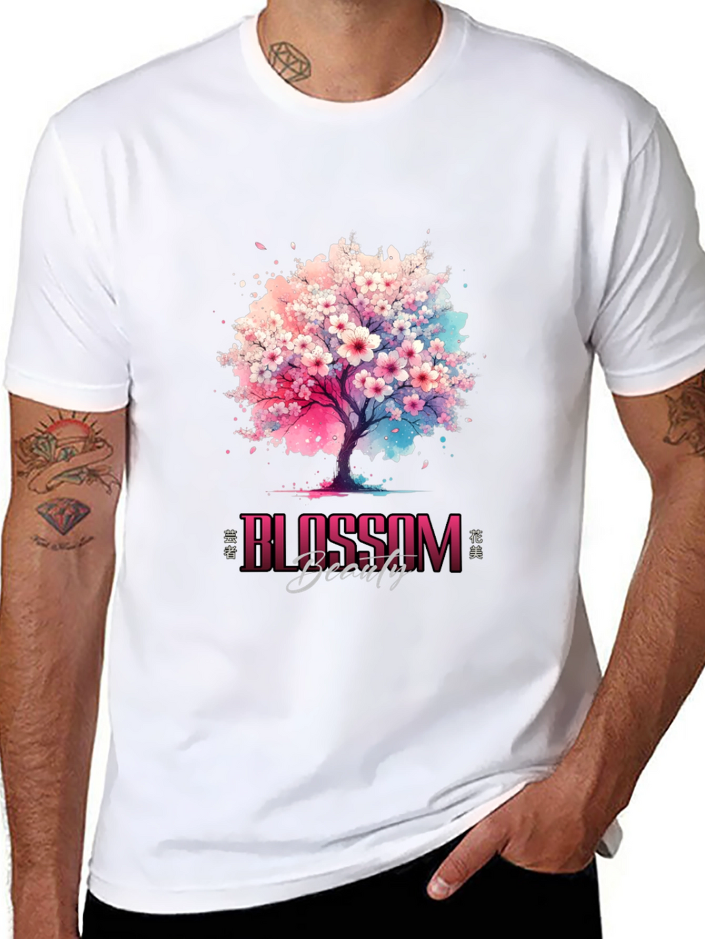 Blossom Beauty Graphic Tee - Artistic Design