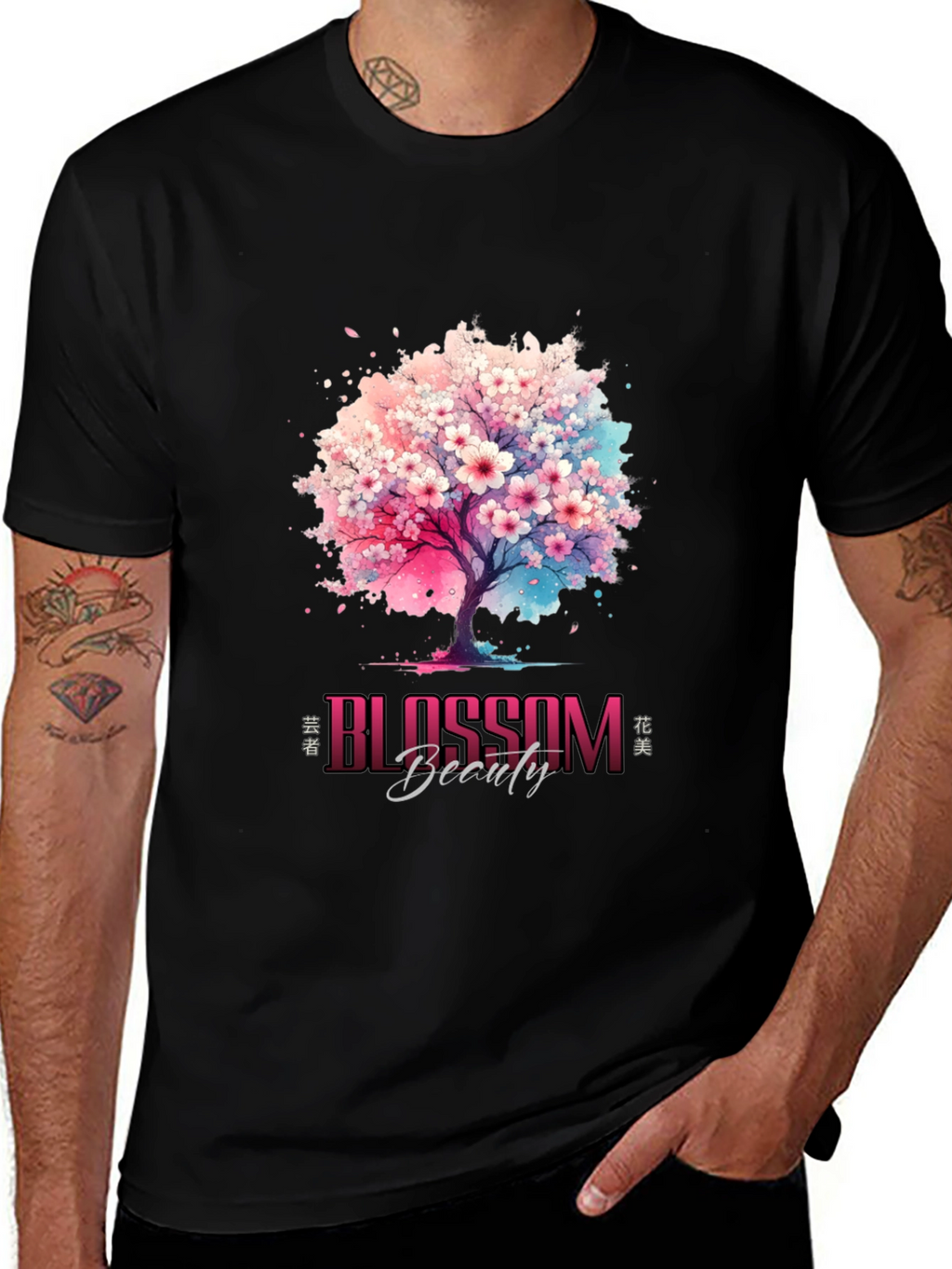 Blossom Beauty Graphic Tee - Artistic Design
