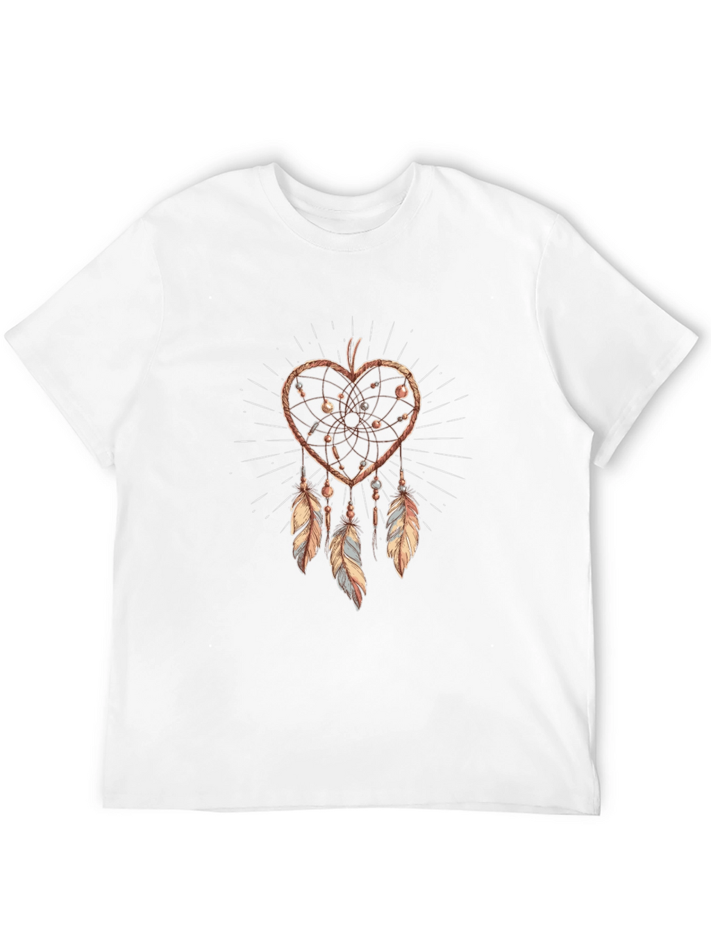 Heart Dreamcatcher Graphic Tee - Boho Style