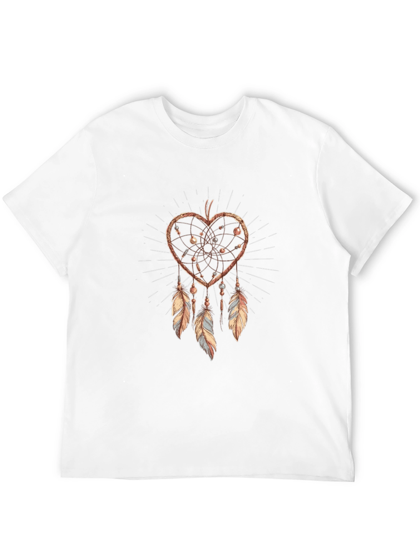 Heart Dreamcatcher Graphic Tee - Boho Style