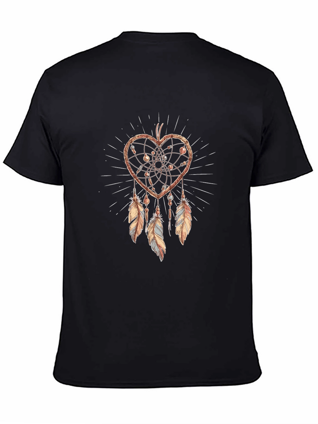 Heart Dreamcatcher Graphic Tee - Boho Style