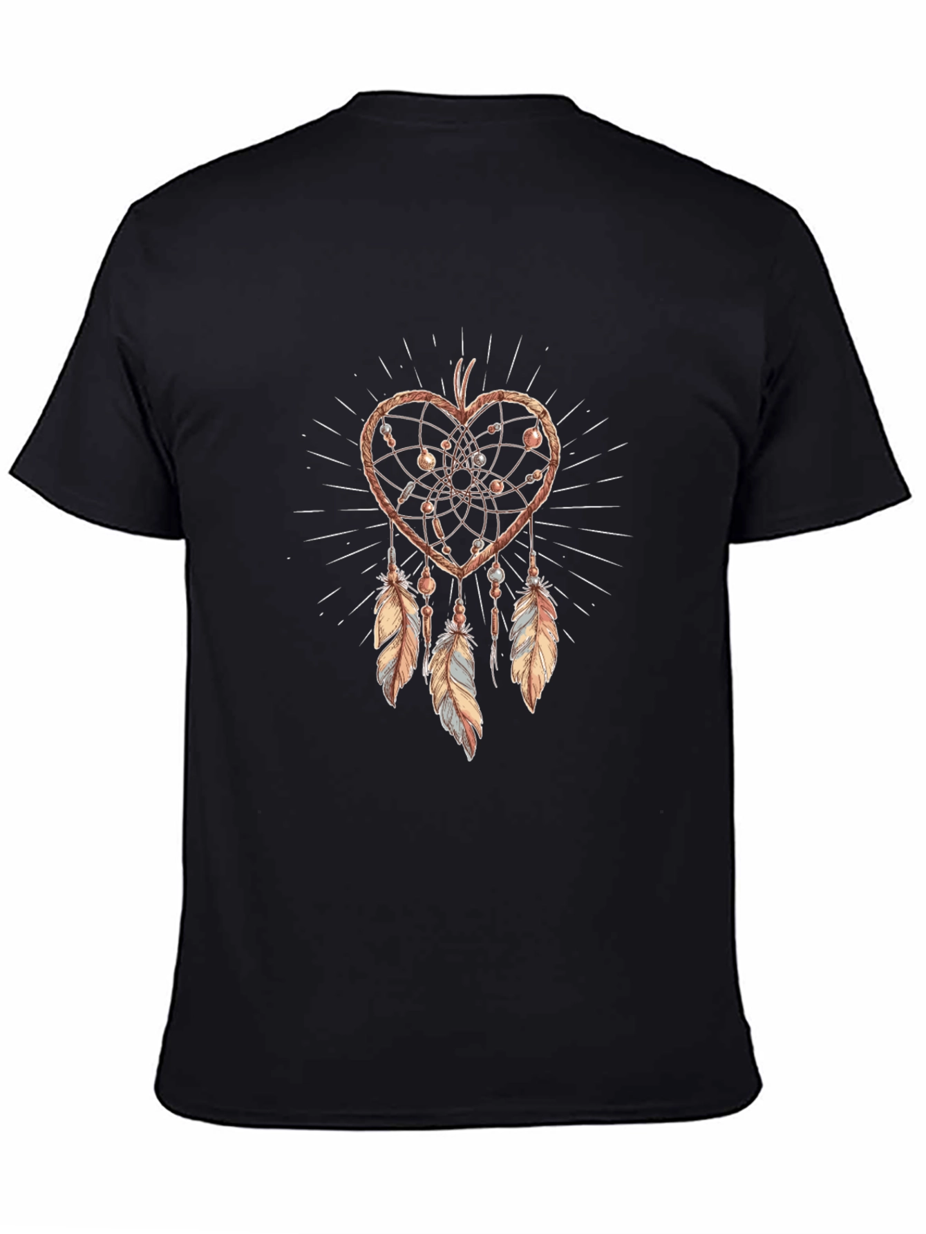 Heart Dreamcatcher Graphic Tee - Boho Style