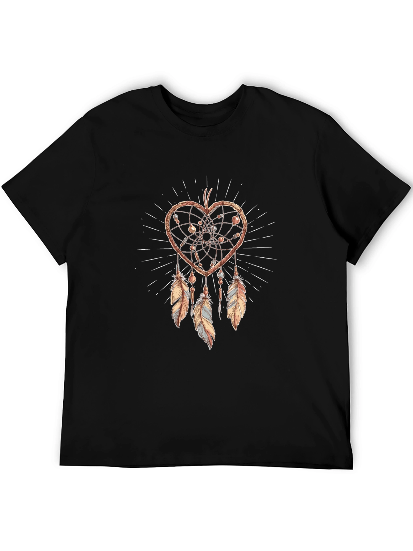 Heart Dreamcatcher Graphic Tee - Boho Style