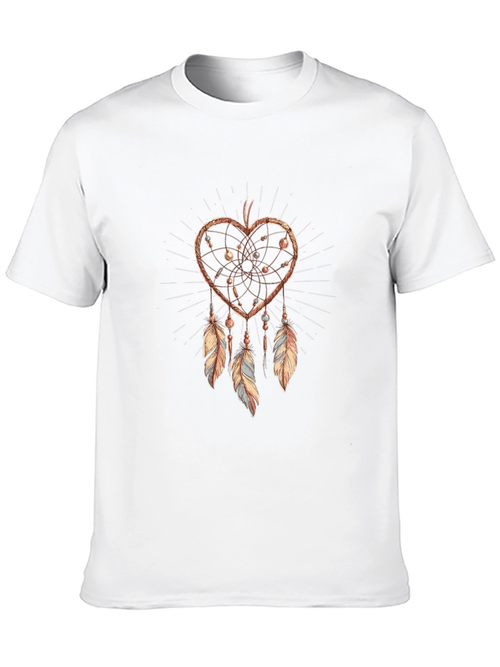 Heart Dreamcatcher Graphic Tee - Boho Style