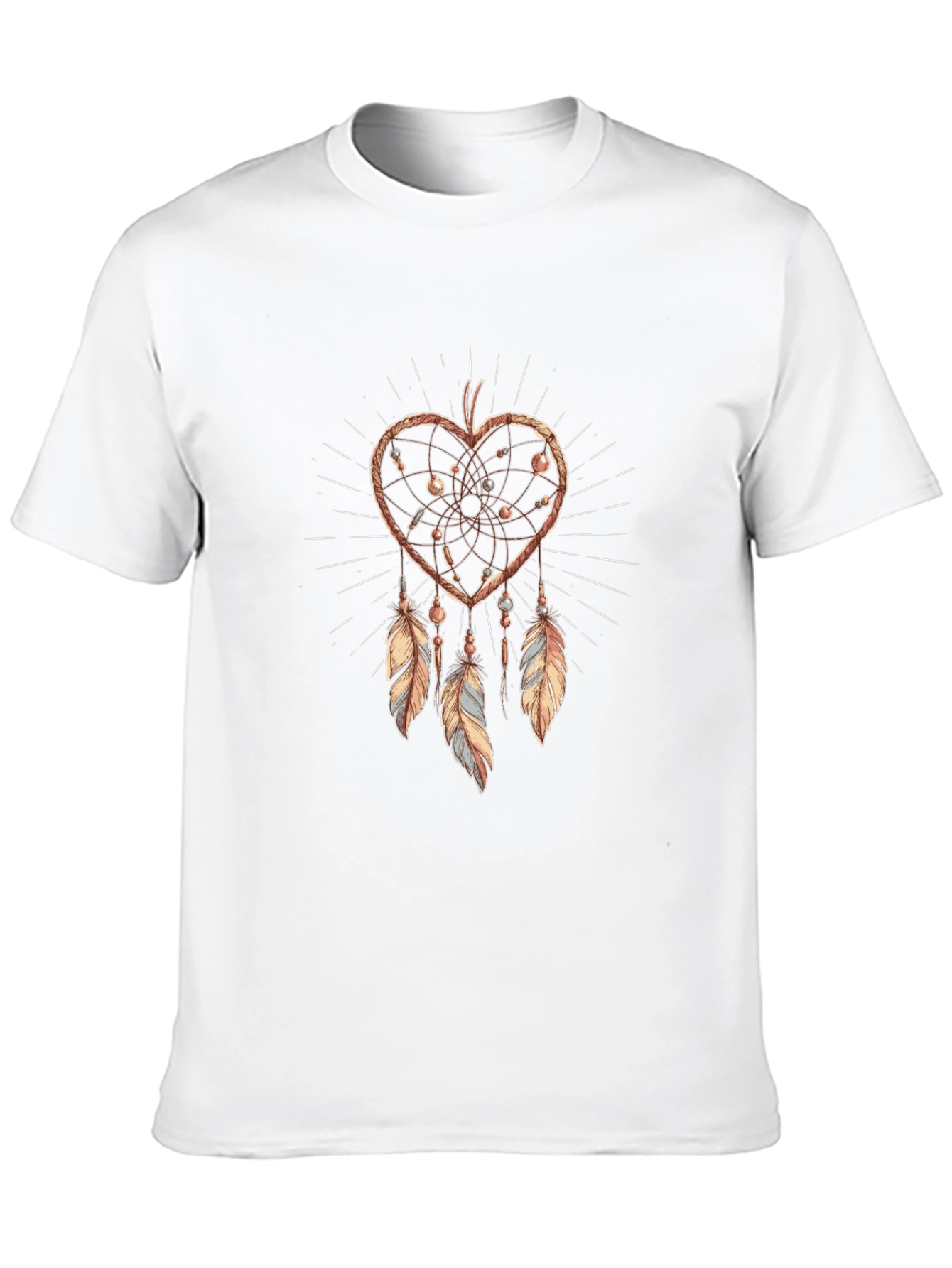 Heart Dreamcatcher Graphic Tee - Boho Style