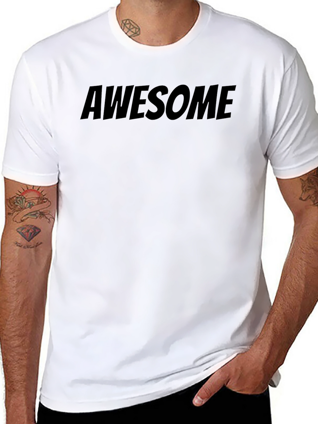Awesome Graphic Tee - Mens Black T-Shirt
