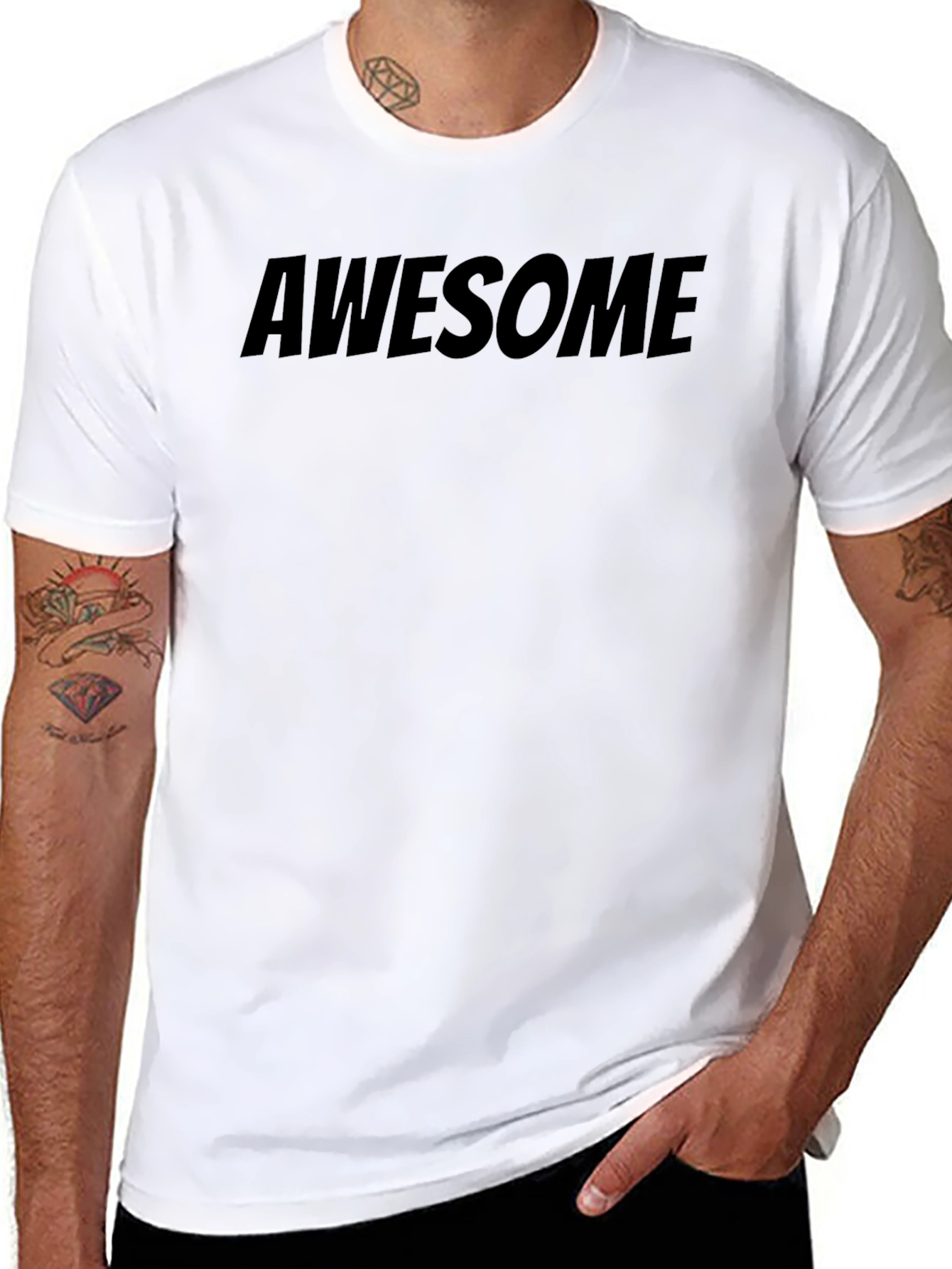 Awesome Graphic Tee - Mens Black T-Shirt