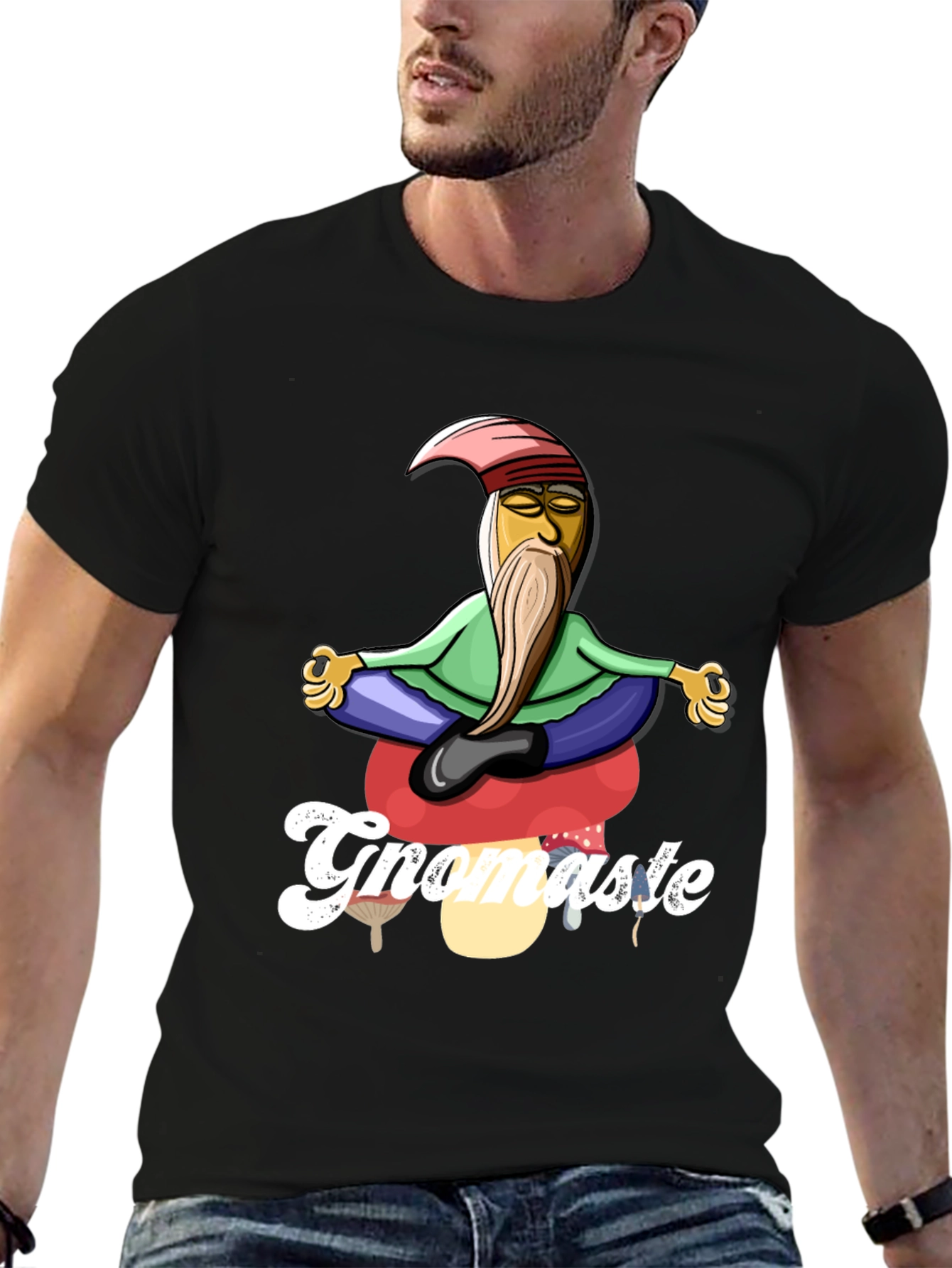 Gnomaste T-Shirt - Gnome in Lotus Pose