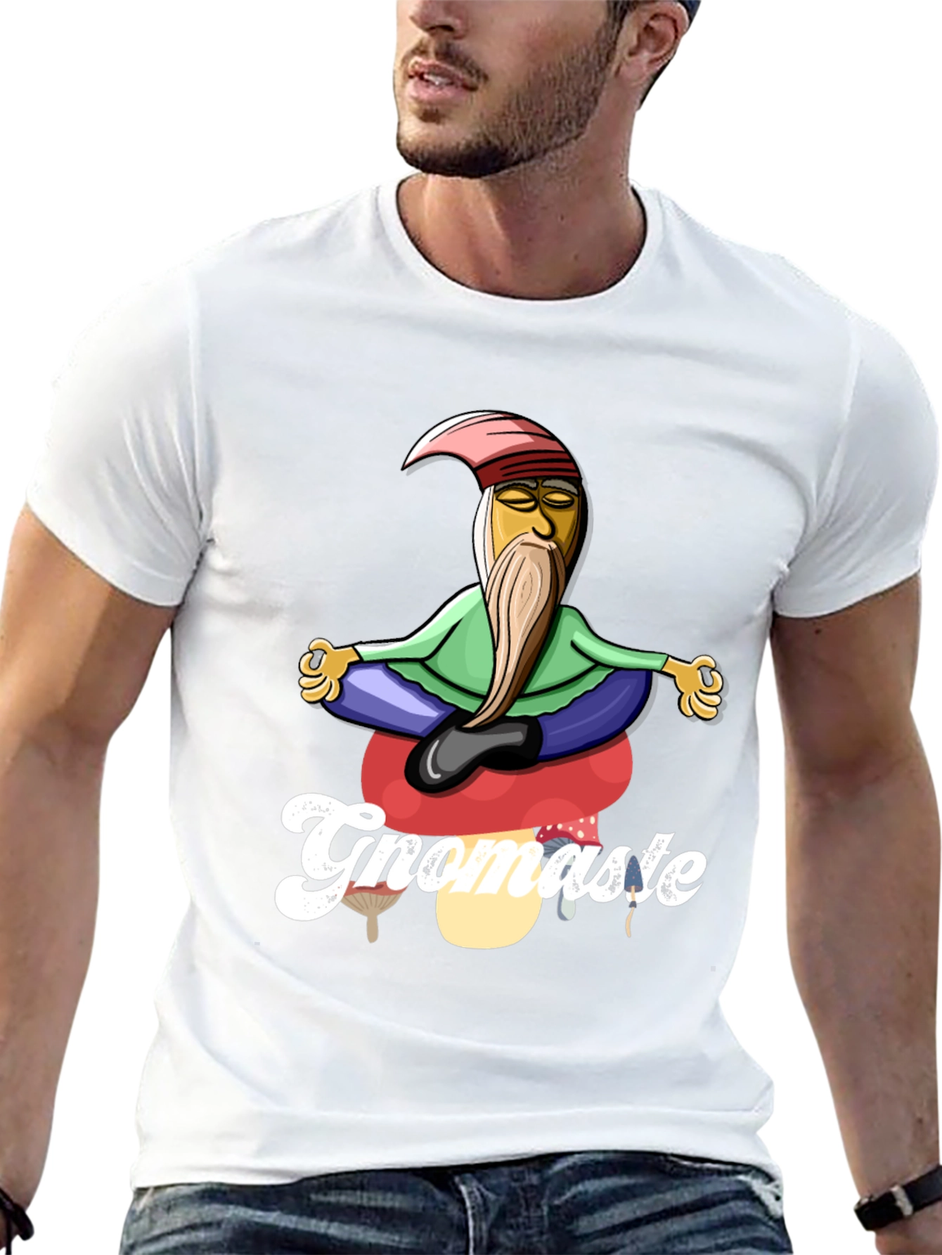Gnomaste T-Shirt - Gnome in Lotus Pose