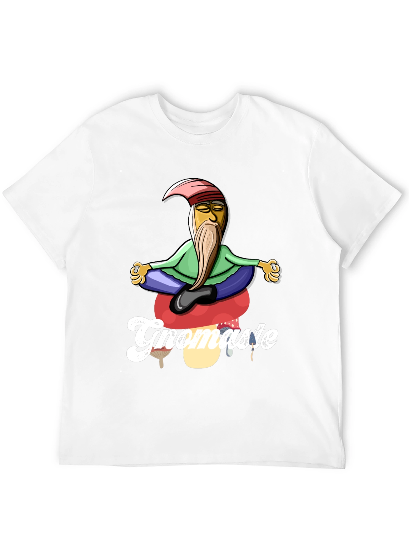Gnomaste T-Shirt - Gnome in Lotus Pose