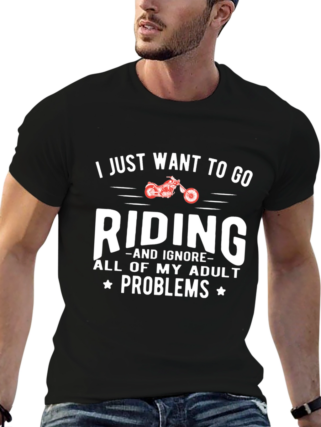 Ride Adult Problems Away Graphic T-Shirt