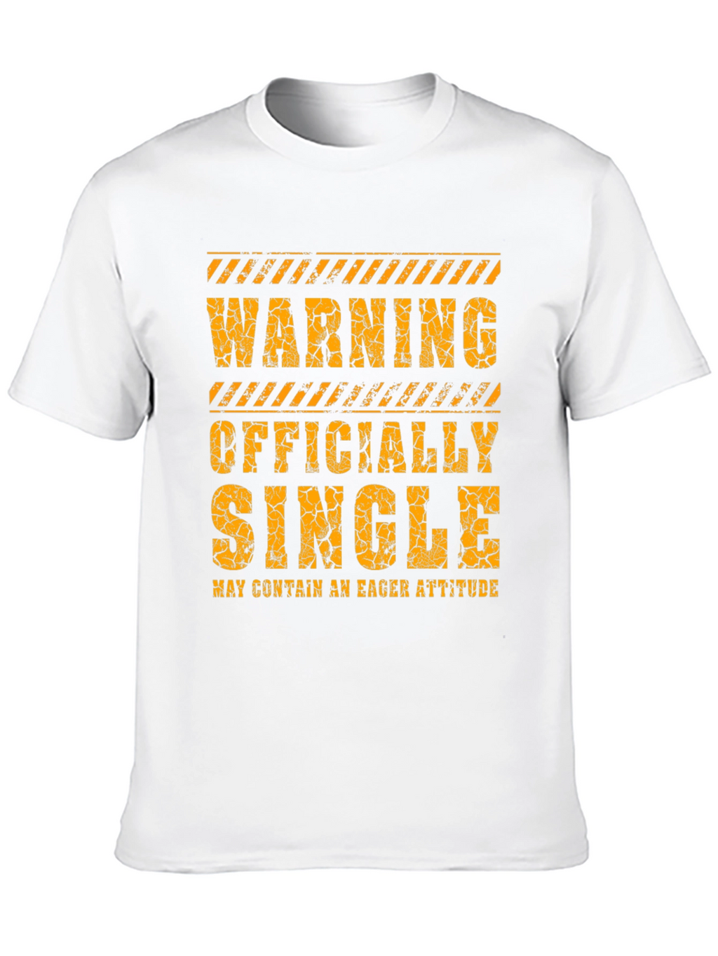 Warning Officially Single Mens Black T-Shirt