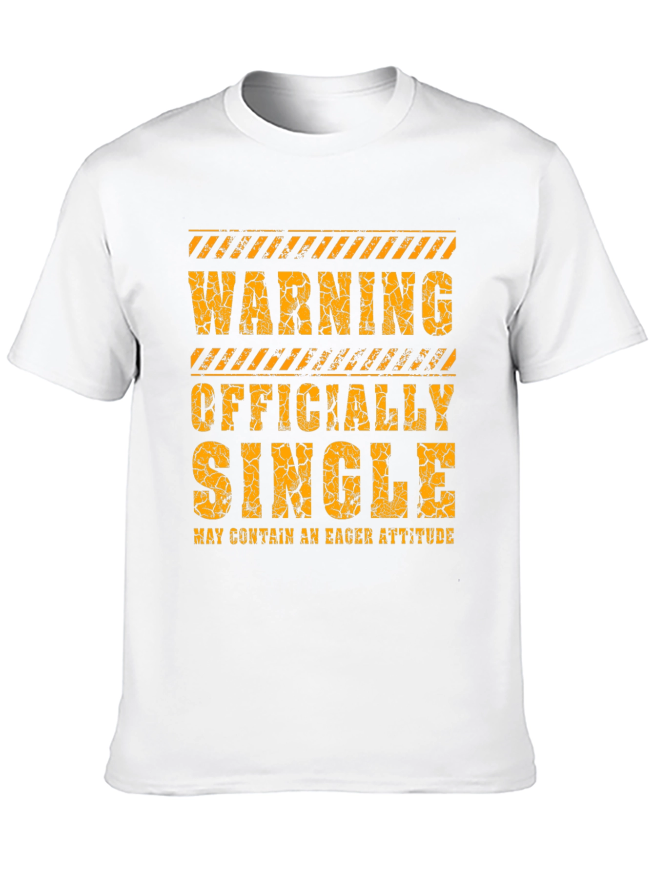 Warning Officially Single Mens Black T-Shirt