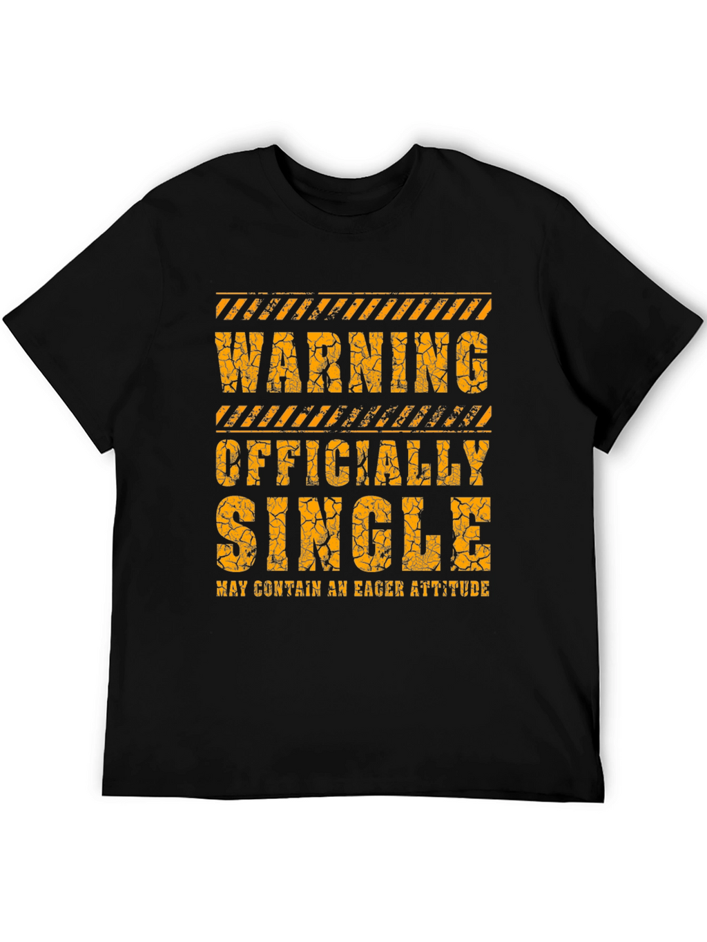 Warning Officially Single Mens Black T-Shirt