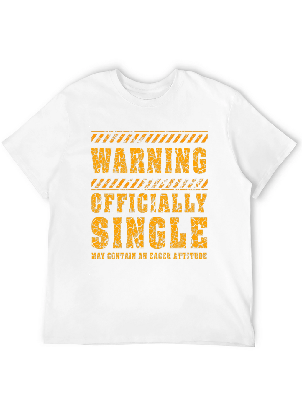 Warning Officially Single Mens Black T-Shirt