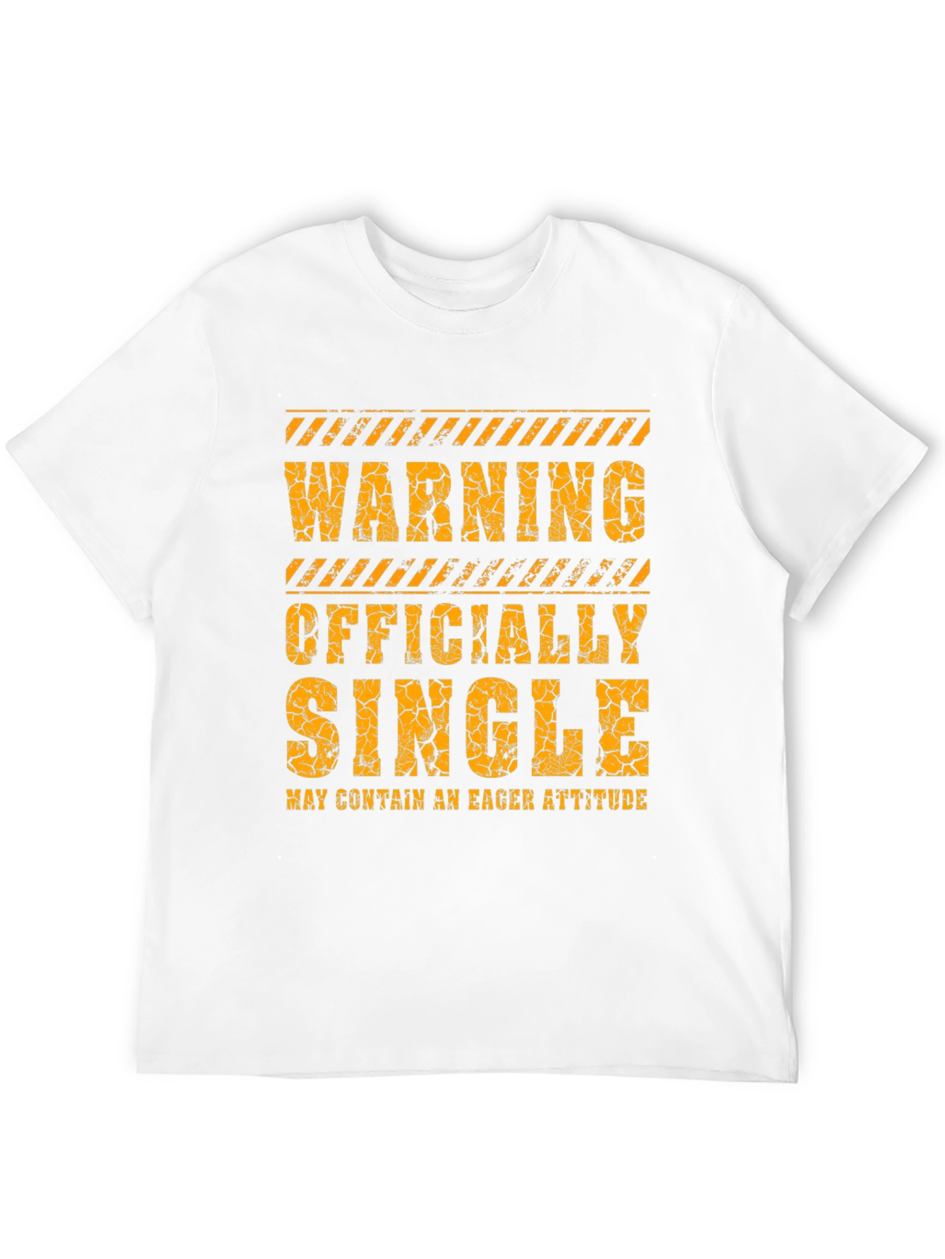 Warning Officially Single Mens Black T-Shirt