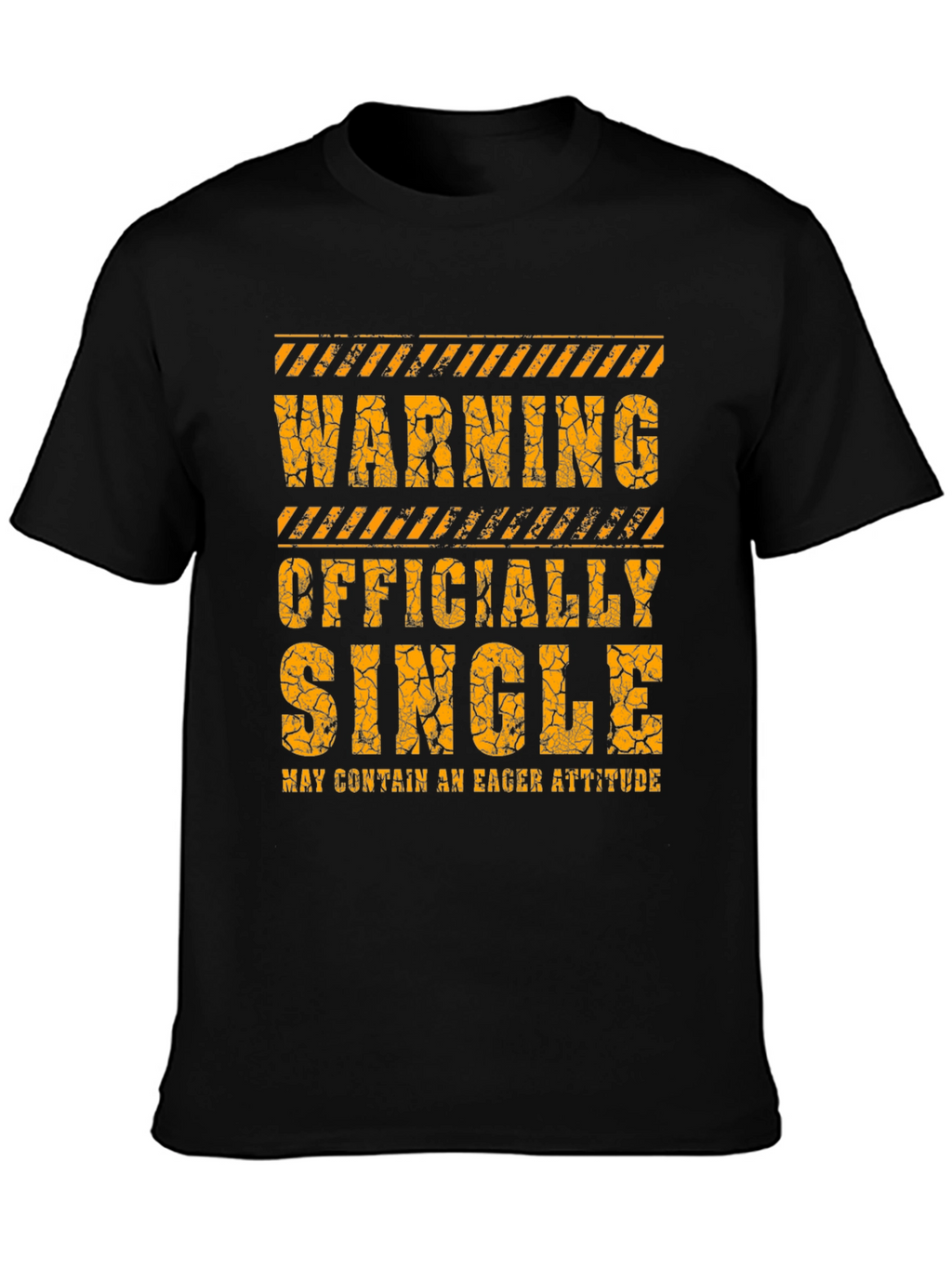 Warning Officially Single Mens Black T-Shirt
