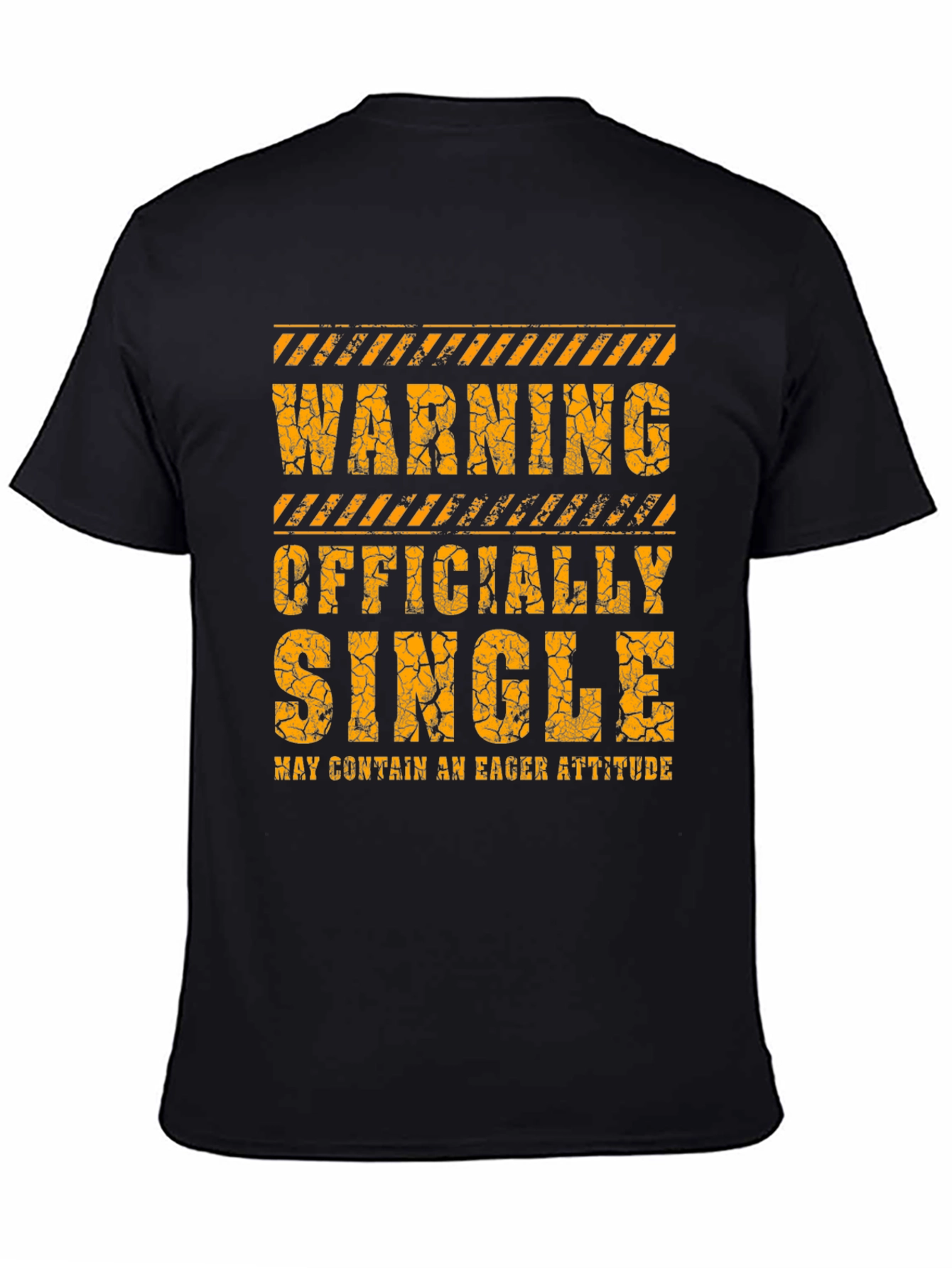 Warning Officially Single Mens Black T-Shirt