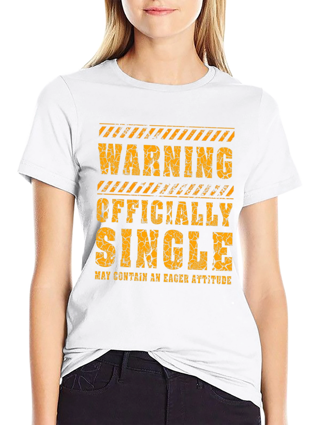 Warning Officially Single Mens Black T-Shirt