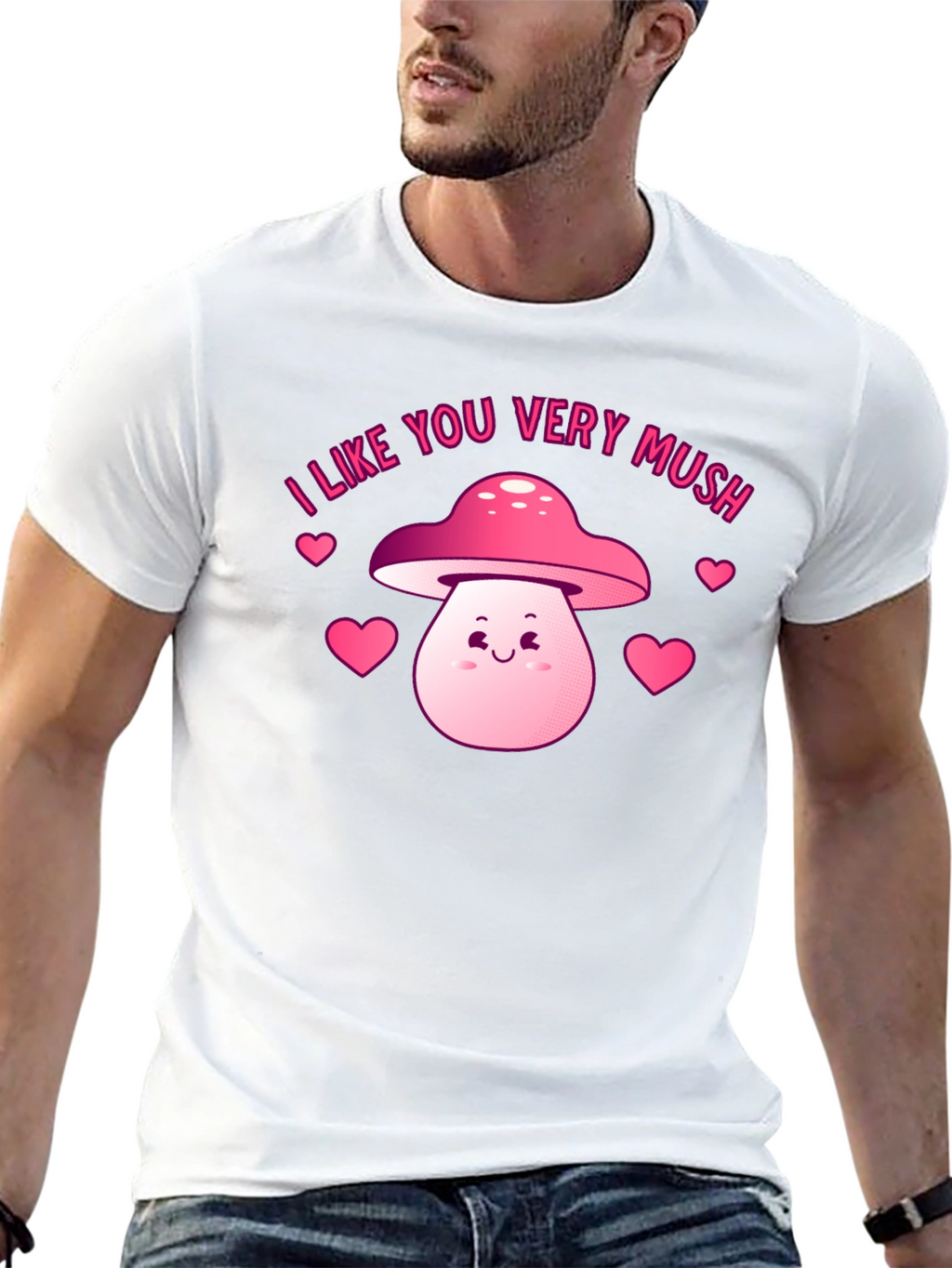 Cute Mushroom Valentines Day Graphic Tee