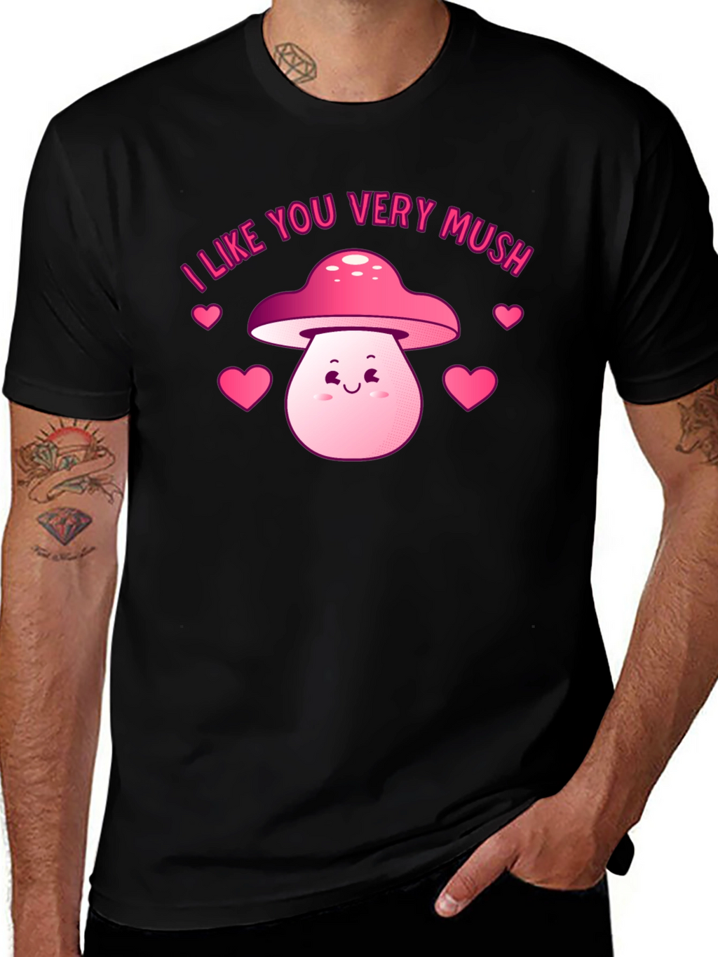 Cute Mushroom Valentines Day Graphic Tee