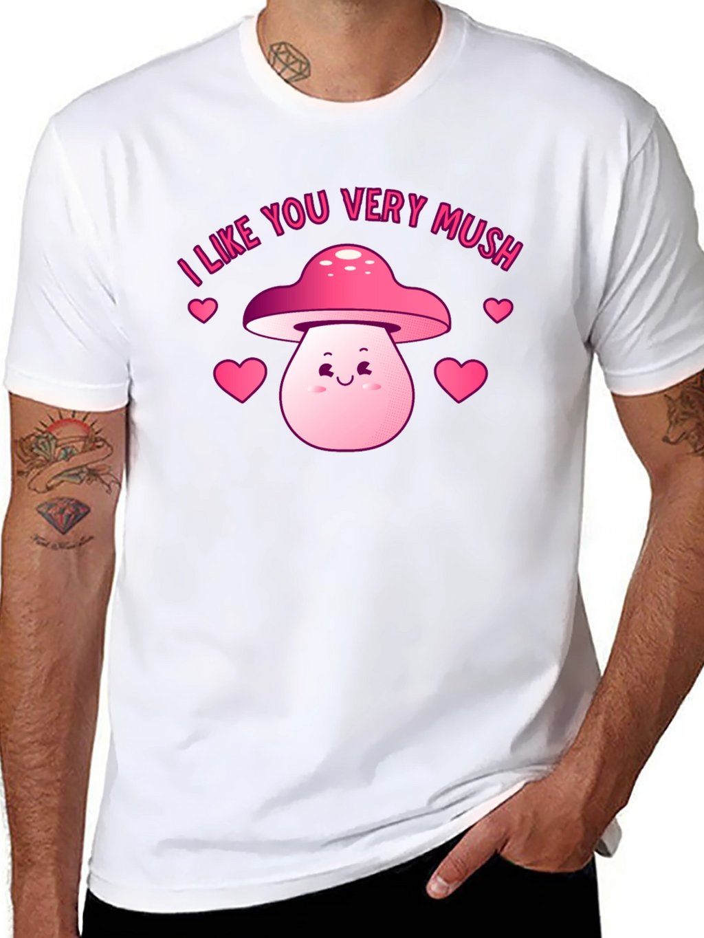 Cute Mushroom Valentines Day Graphic Tee