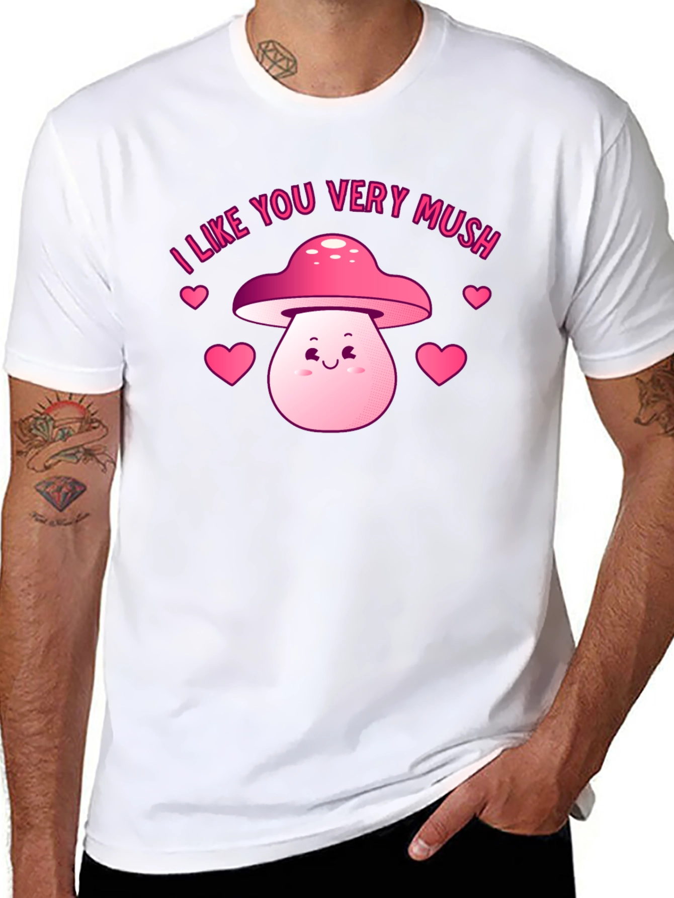 Cute Mushroom Valentines Day Graphic Tee