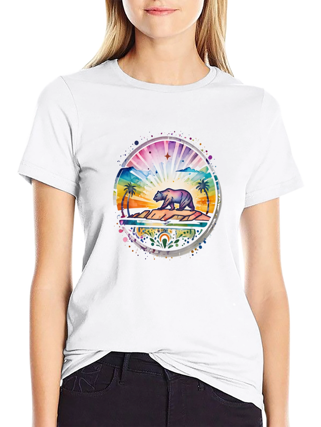 California Bear Landscape Graphic Tee