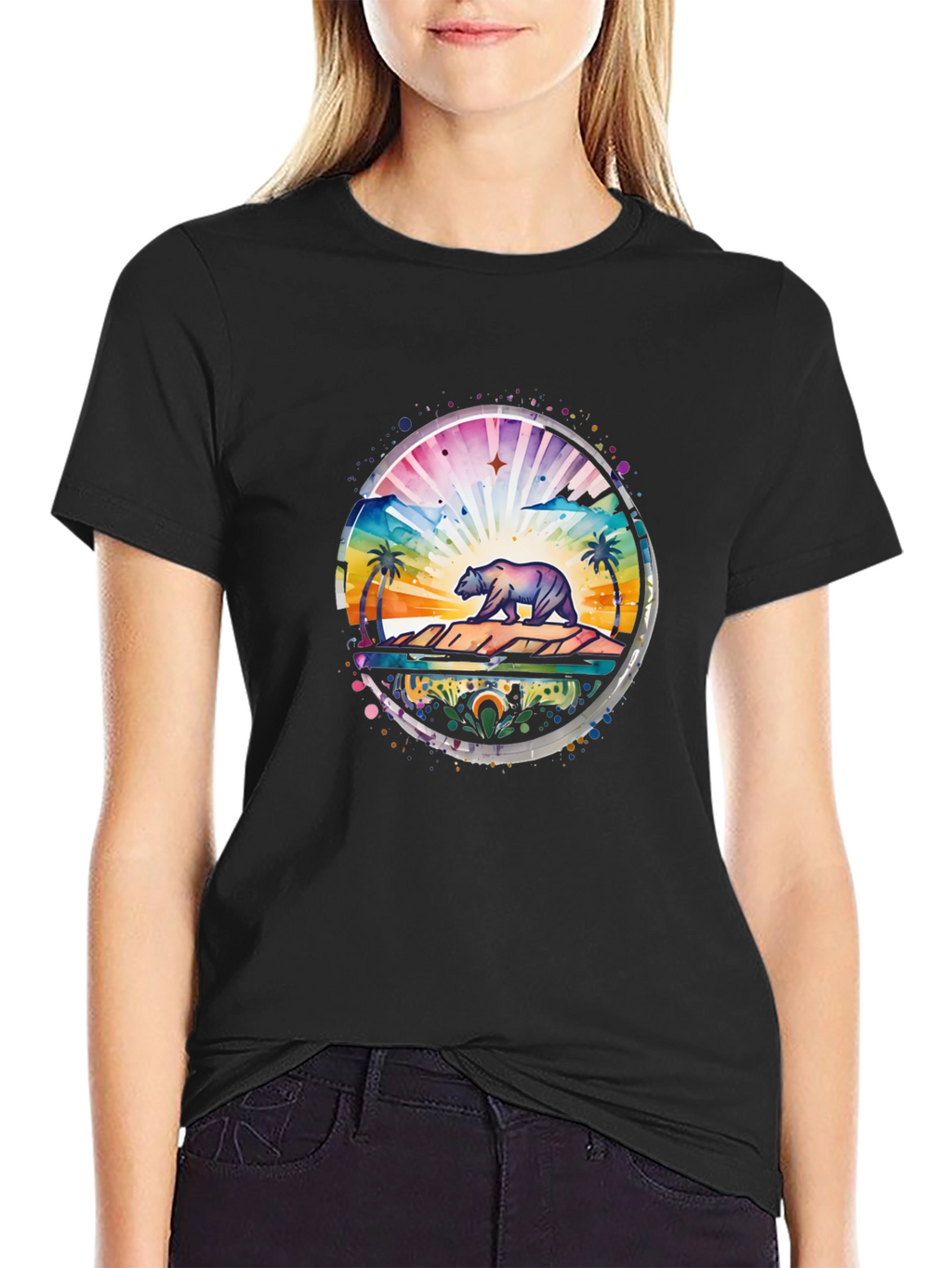 California Bear Landscape Graphic Tee