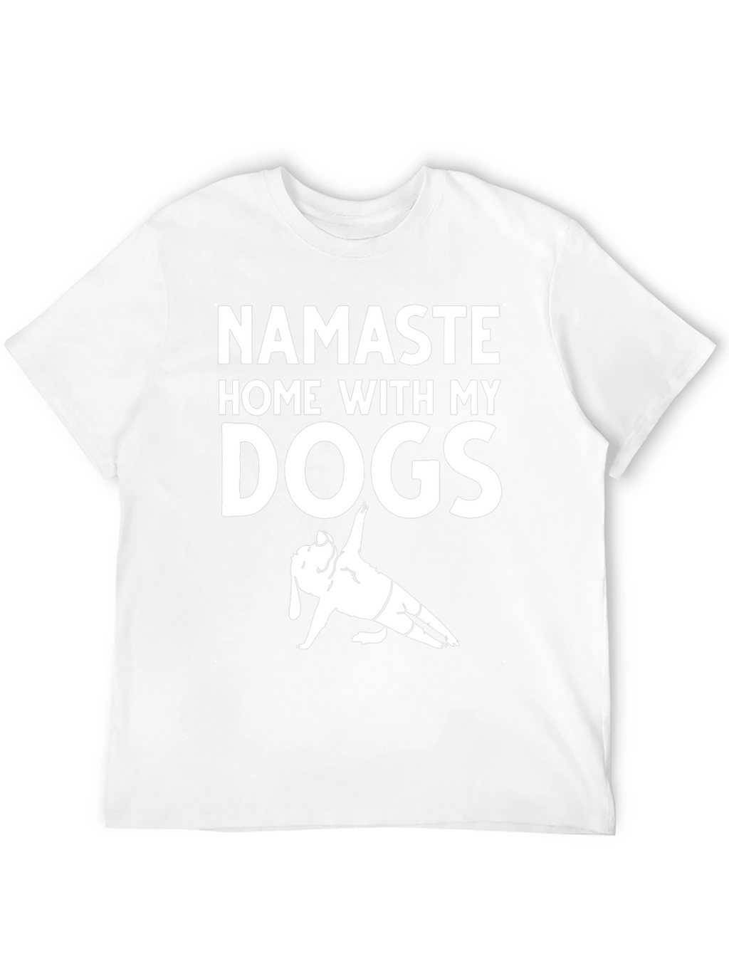 Namaste Home With My Dogs Black T-Shirt