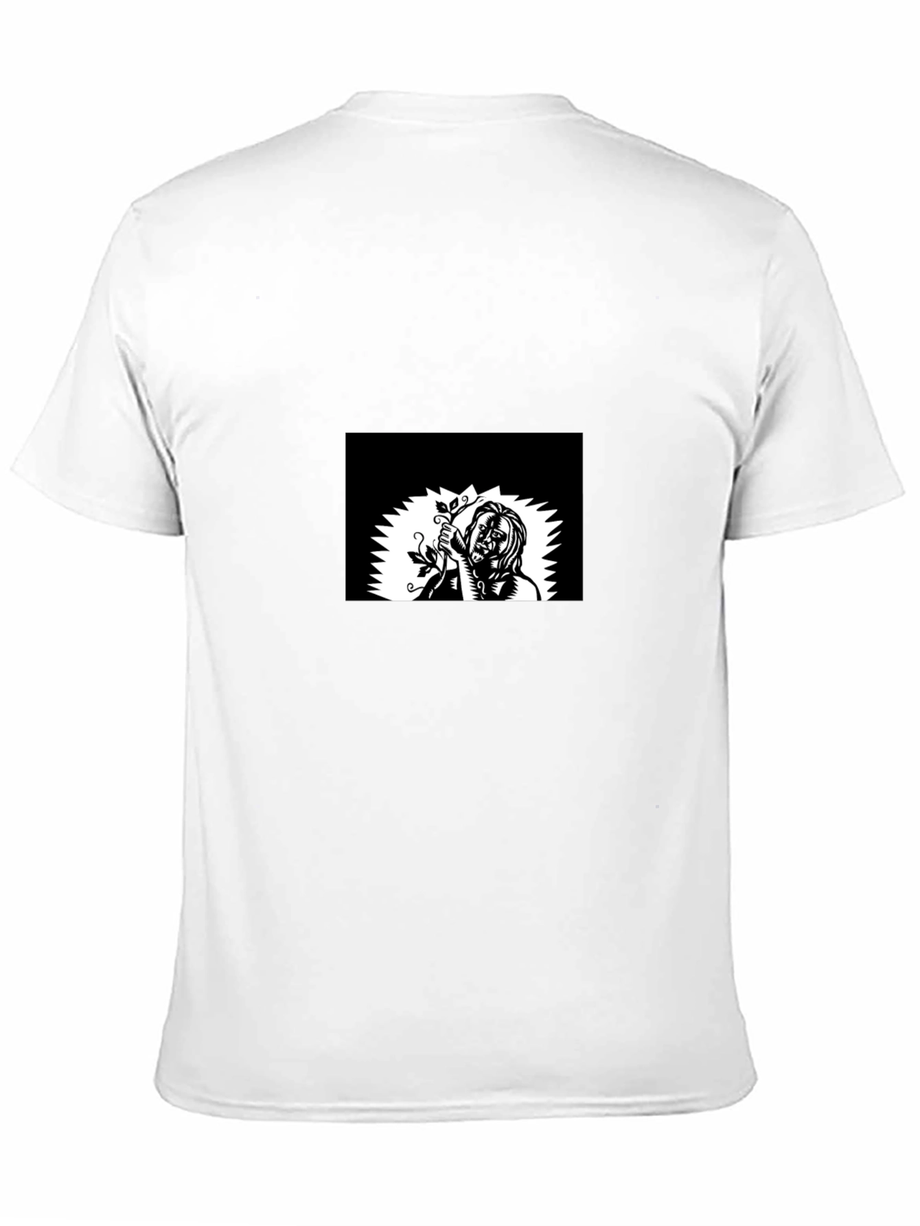 Mens Black Graphic Tee - Vine Design
