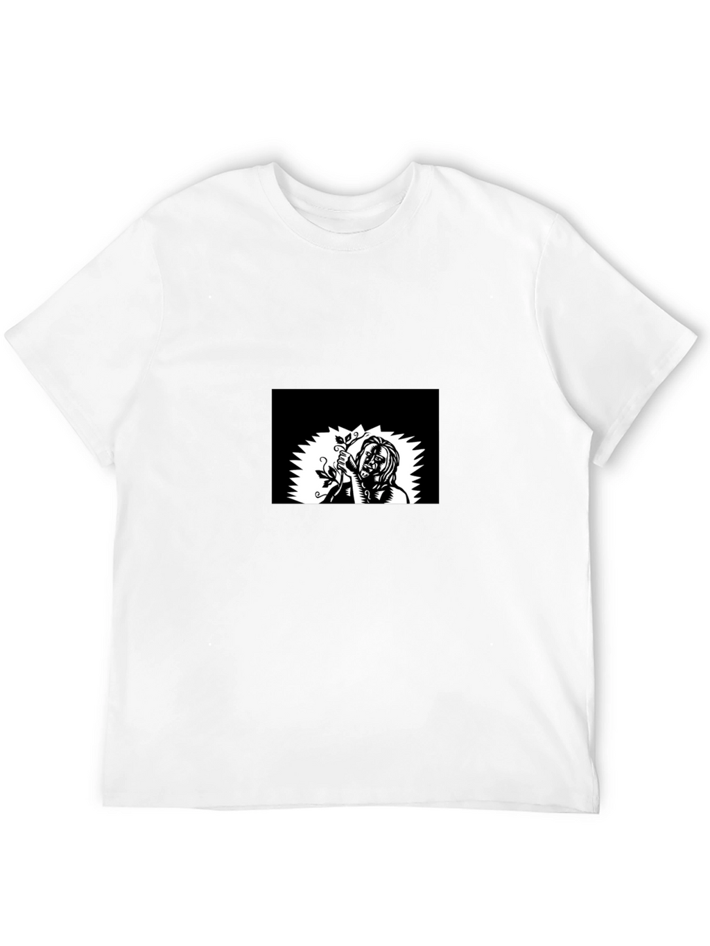 Mens Black Graphic Tee - Vine Design