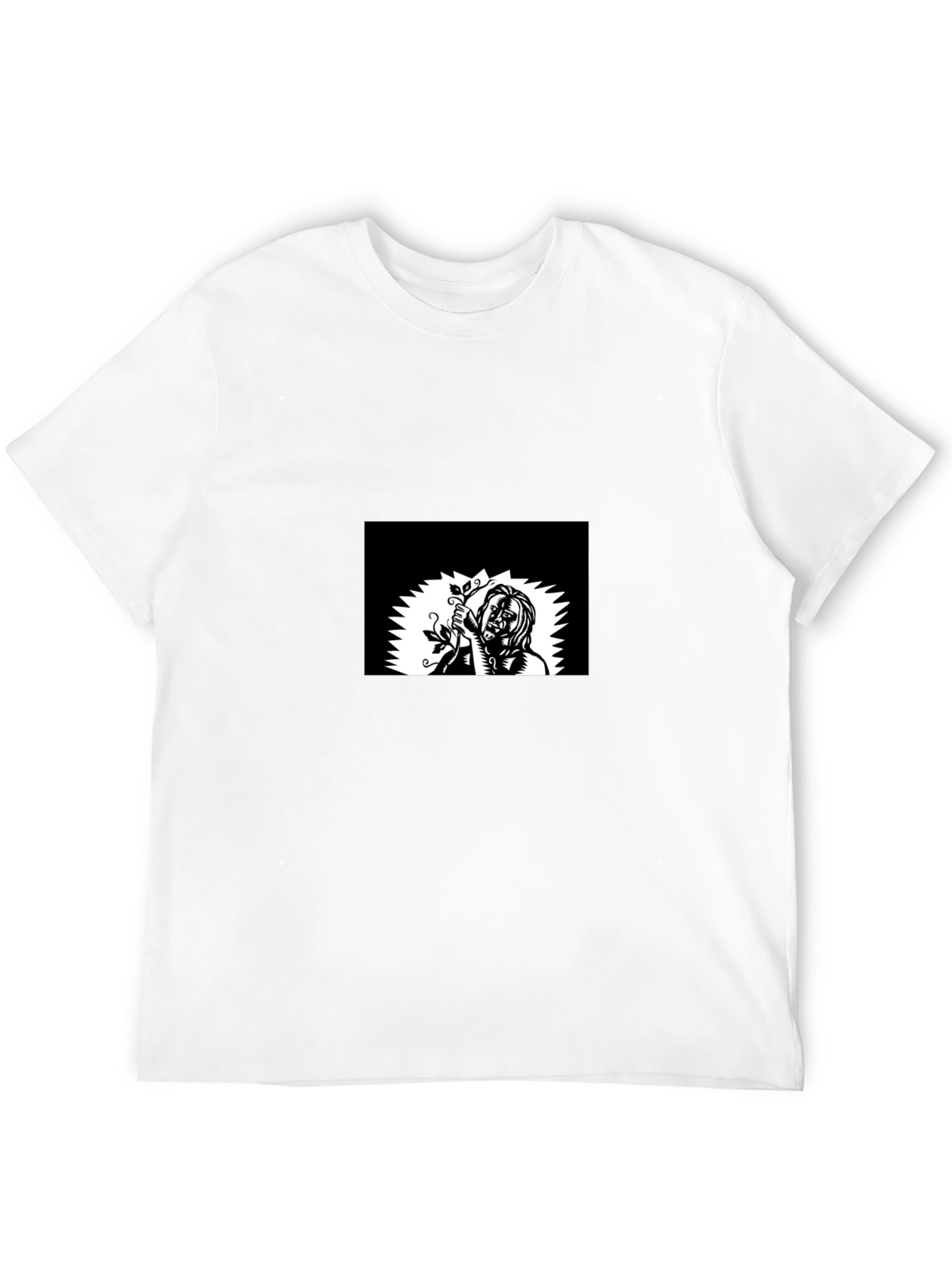 Mens Black Graphic Tee - Vine Design