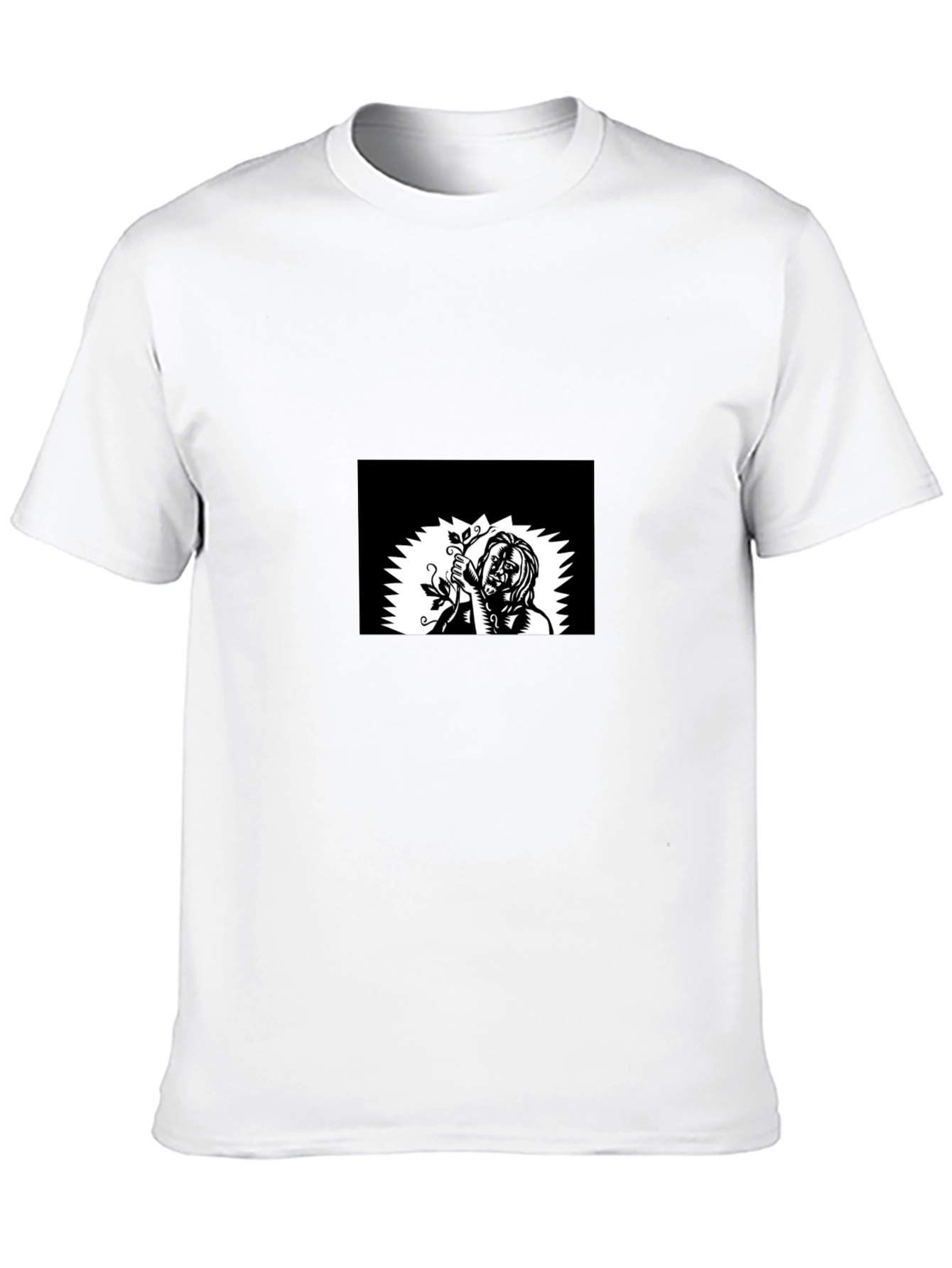 Mens Black Graphic Tee - Vine Design