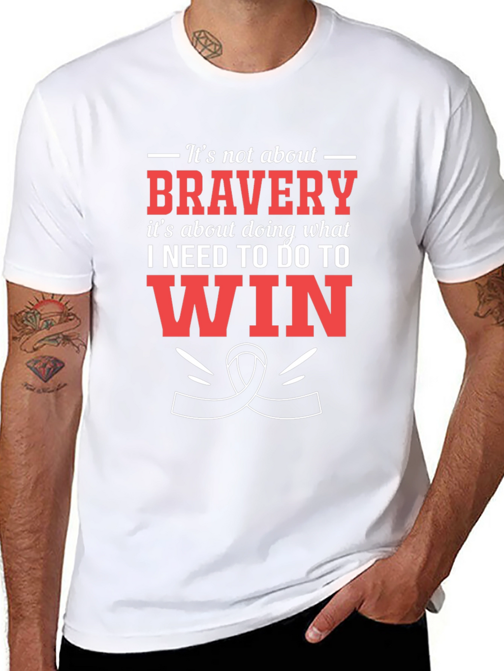 Bravery Motivational Graphic T-Shirt
