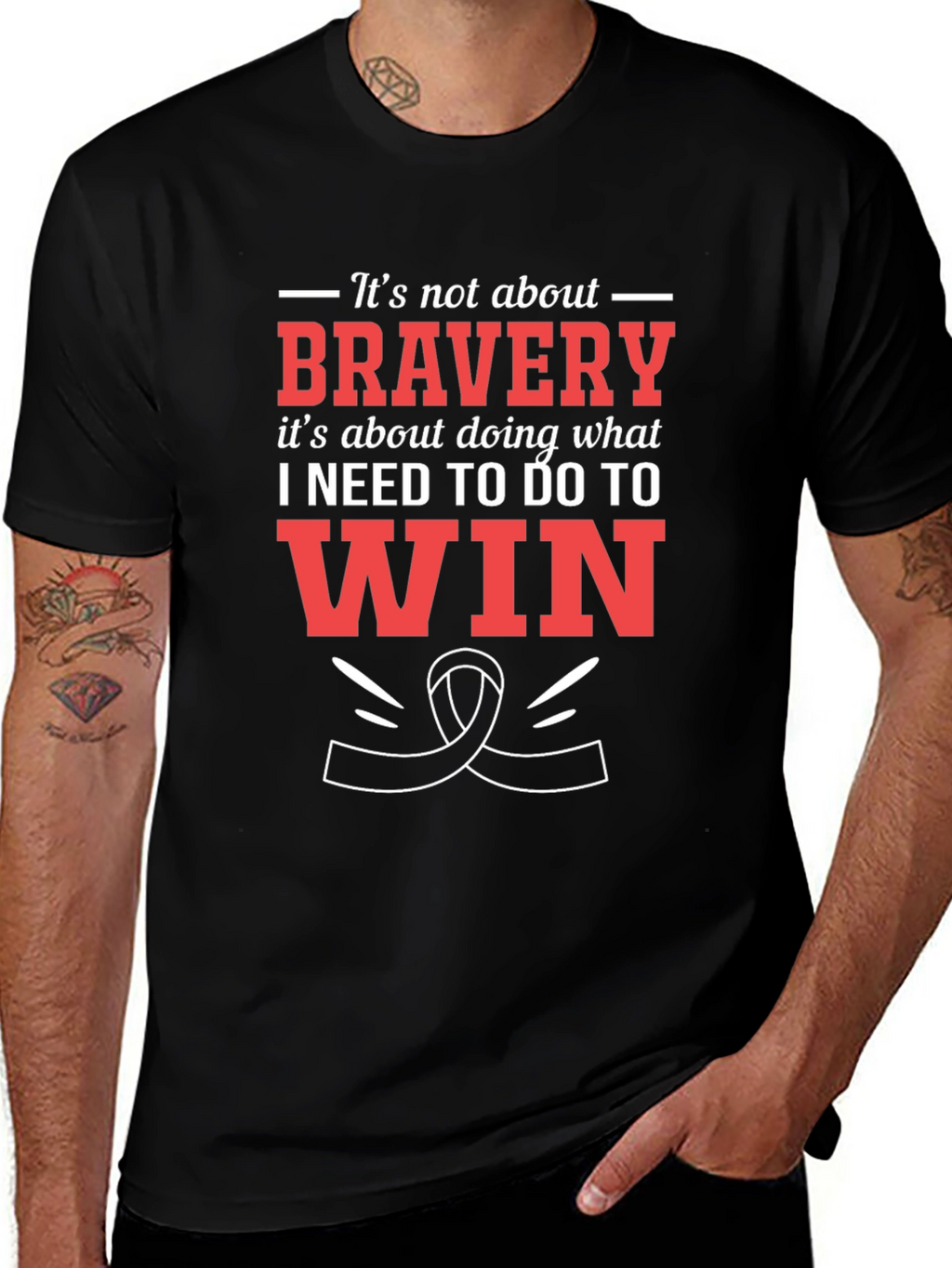 Bravery Motivational Graphic T-Shirt