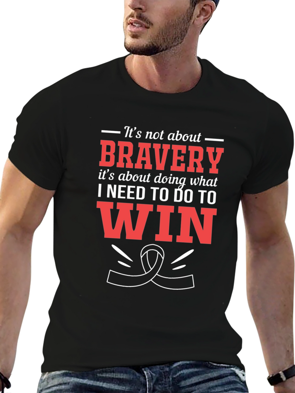 Bravery Motivational Graphic T-Shirt