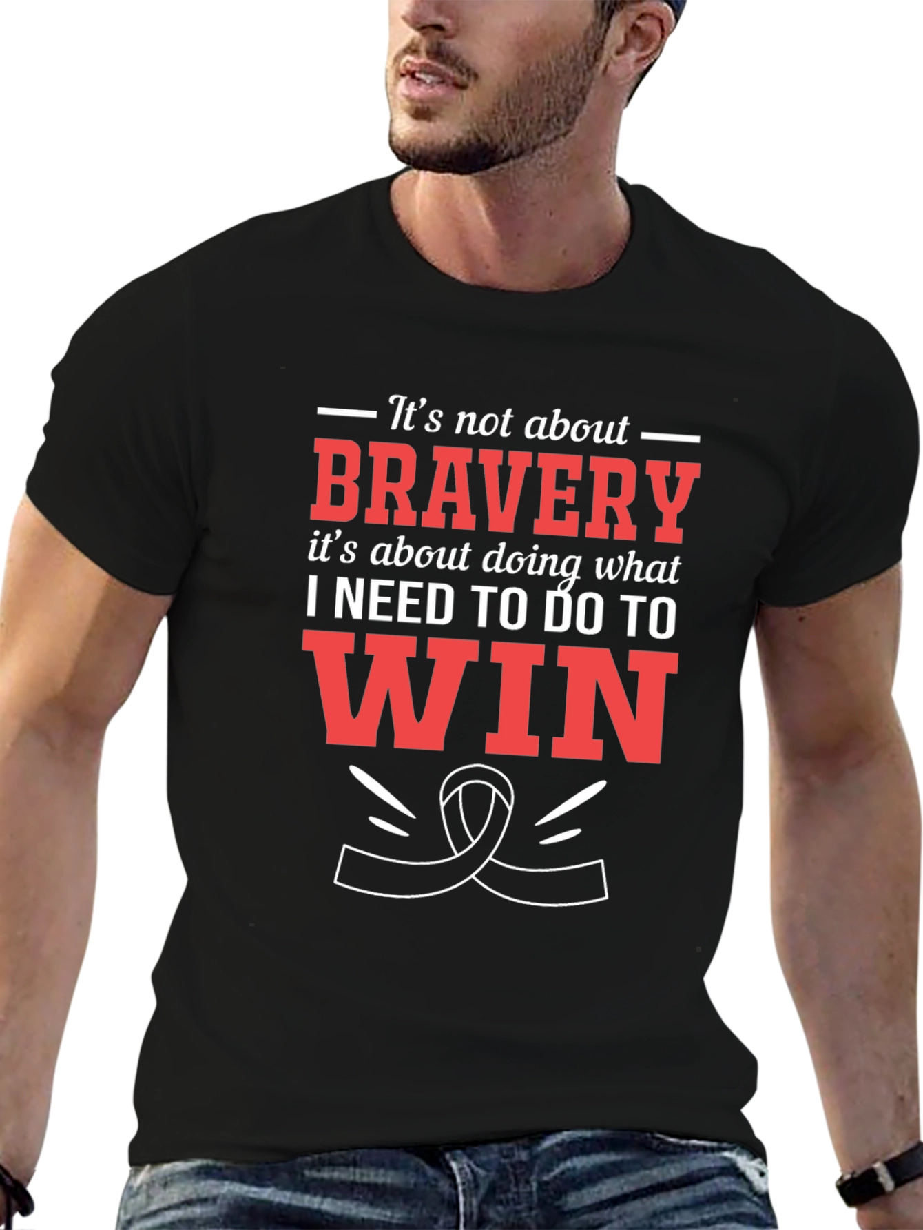 Bravery Motivational Graphic T-Shirt