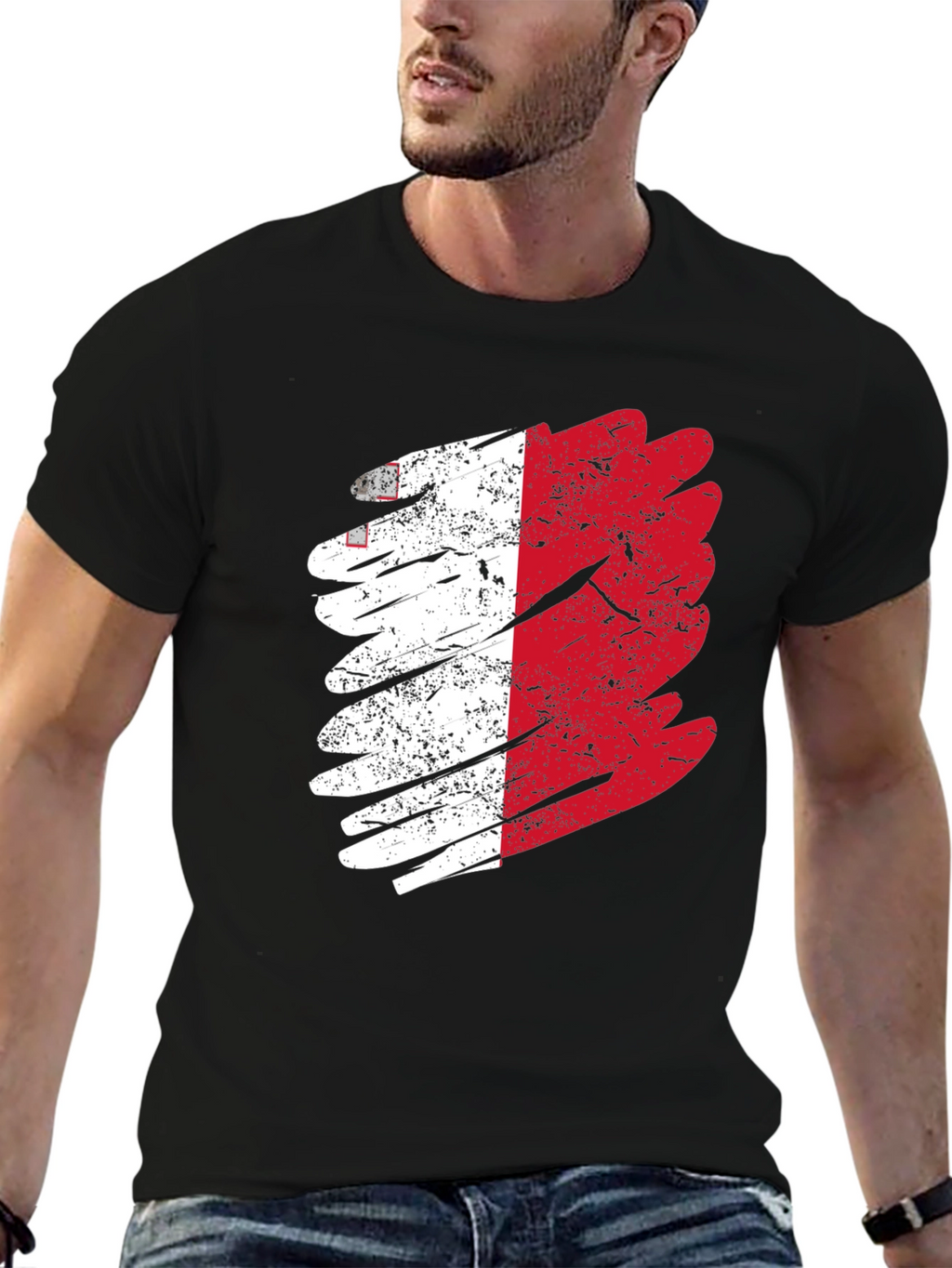 Malta Flag T-Shirt - Distressed Design