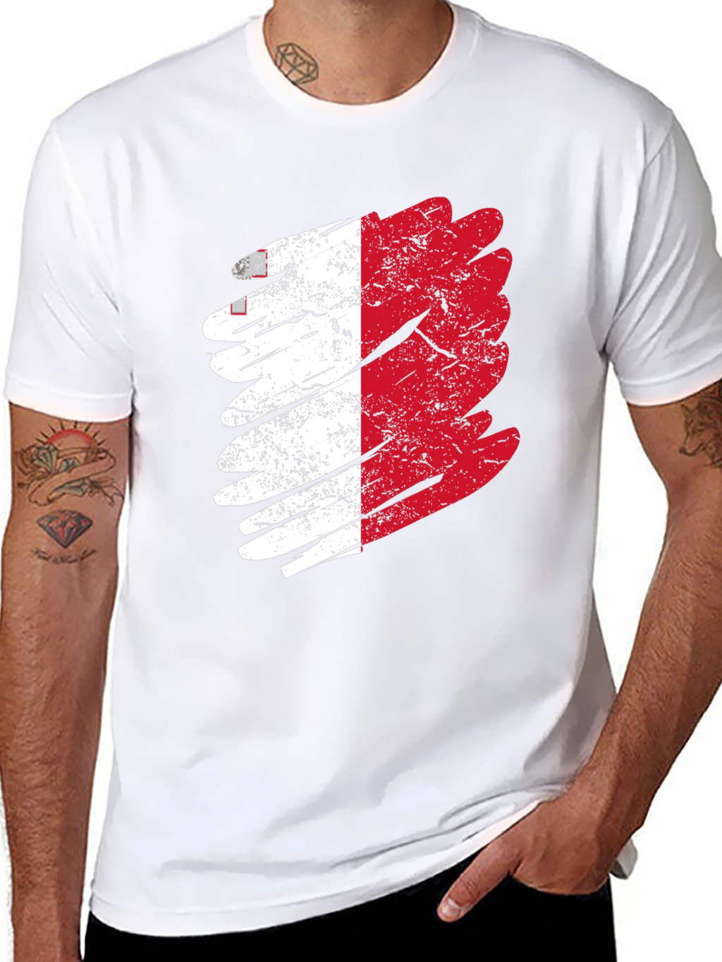 Malta Flag T-Shirt - Distressed Design