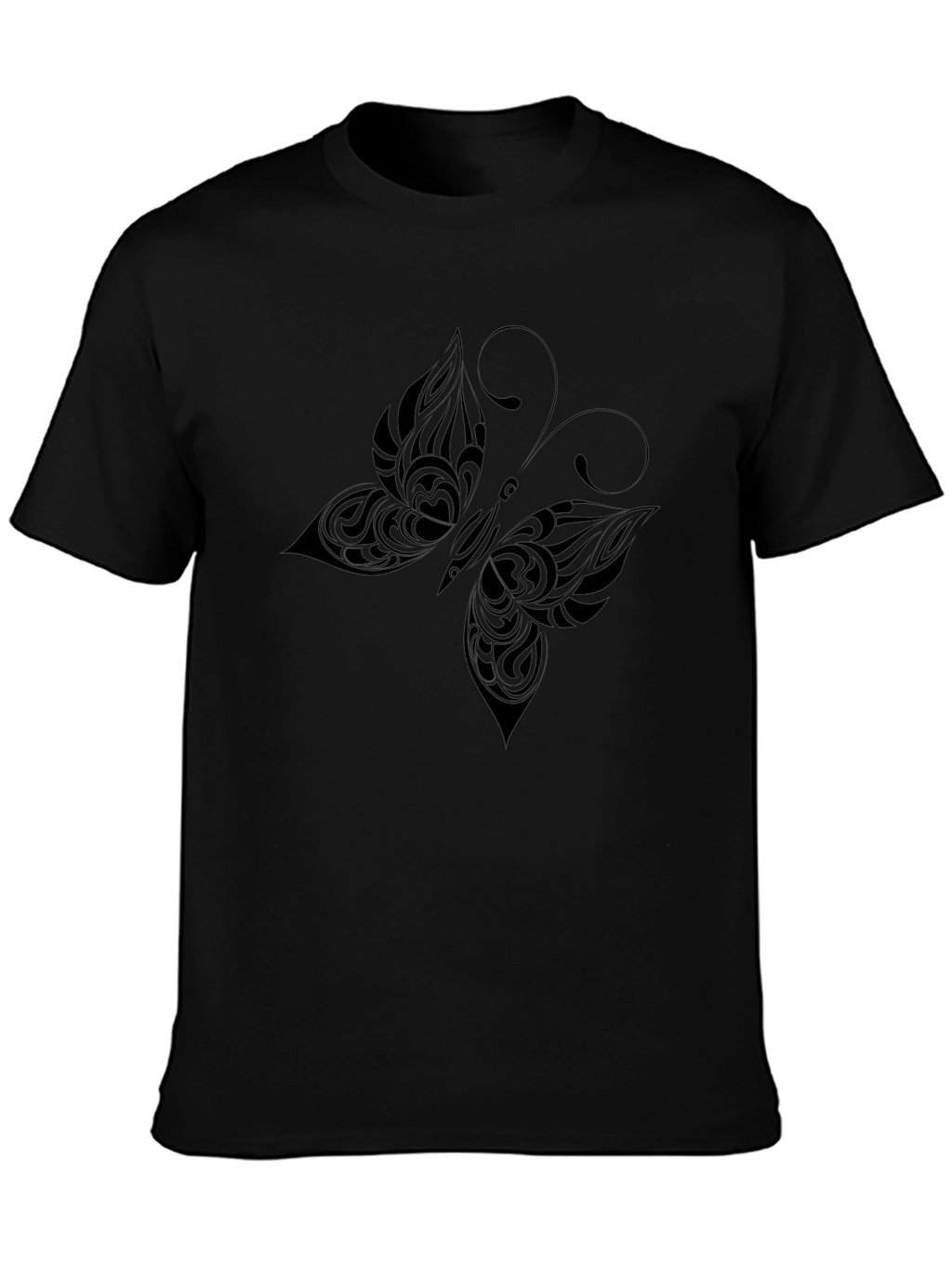 Black Butterfly Tribal Graphic Tee