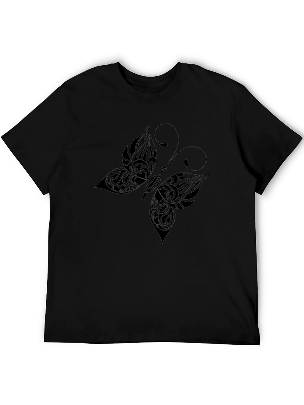 Black Butterfly Tribal Graphic Tee