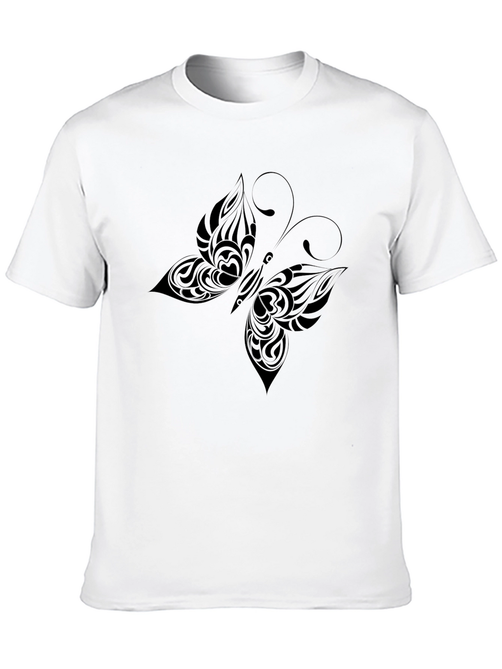 Black Butterfly Tribal Graphic Tee