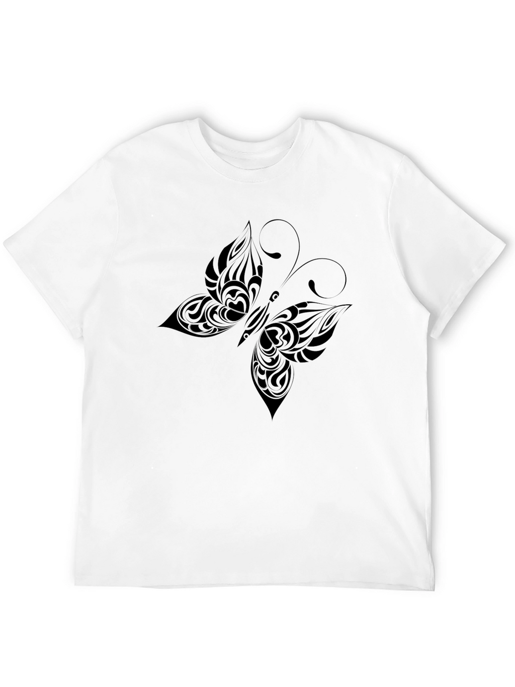 Black Butterfly Tribal Graphic Tee