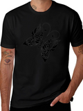 Black Butterfly Tribal Graphic Tee