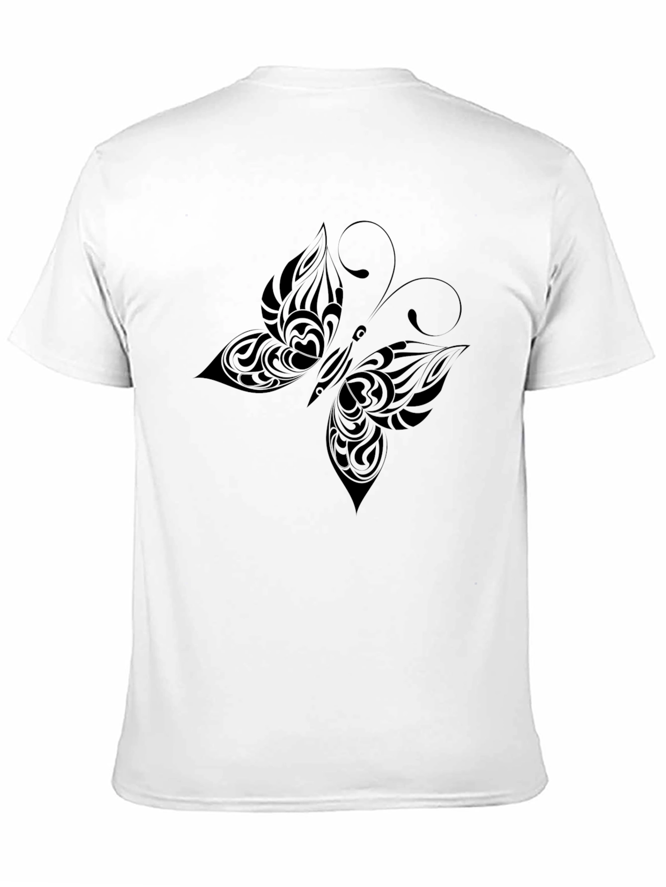 Black Butterfly Tribal Graphic Tee