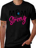 Mom Strong Graphic Tee - Black